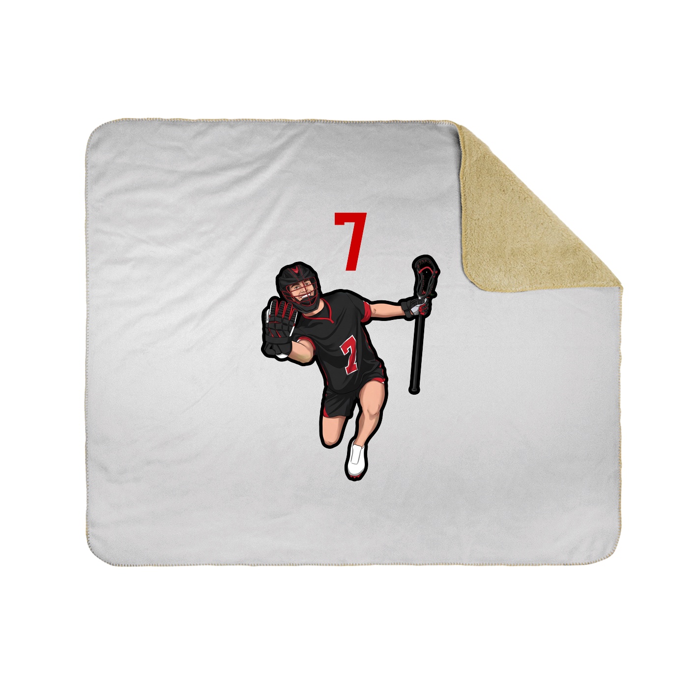 Throw Blanket — Number Top in White
