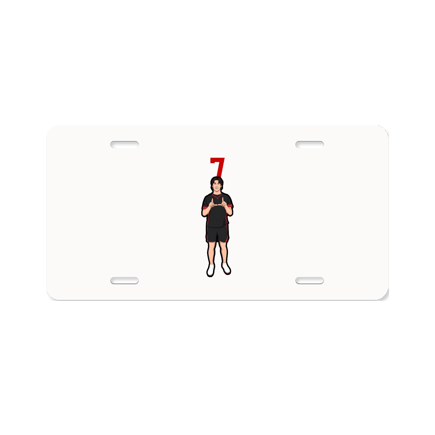 License Plate — Number Top in Classic