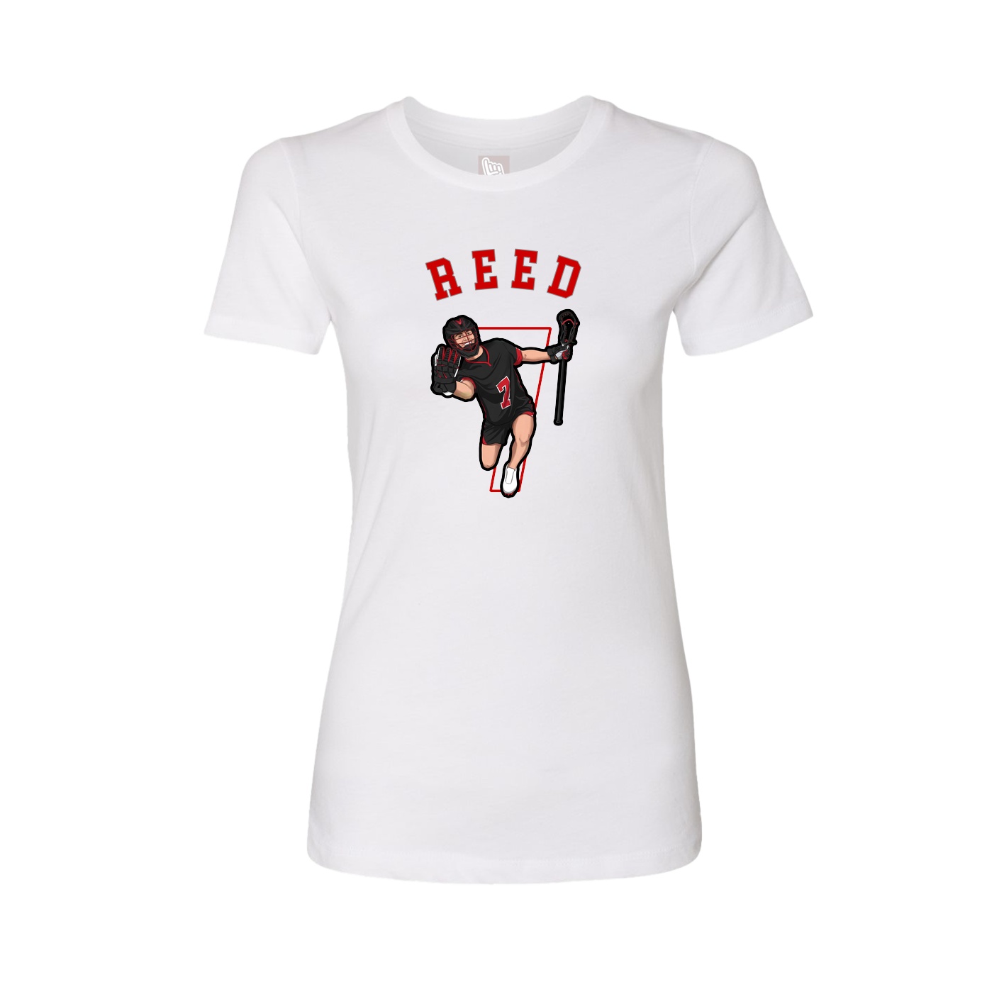 Fitted Women's Tee — Shirsey Arch in White