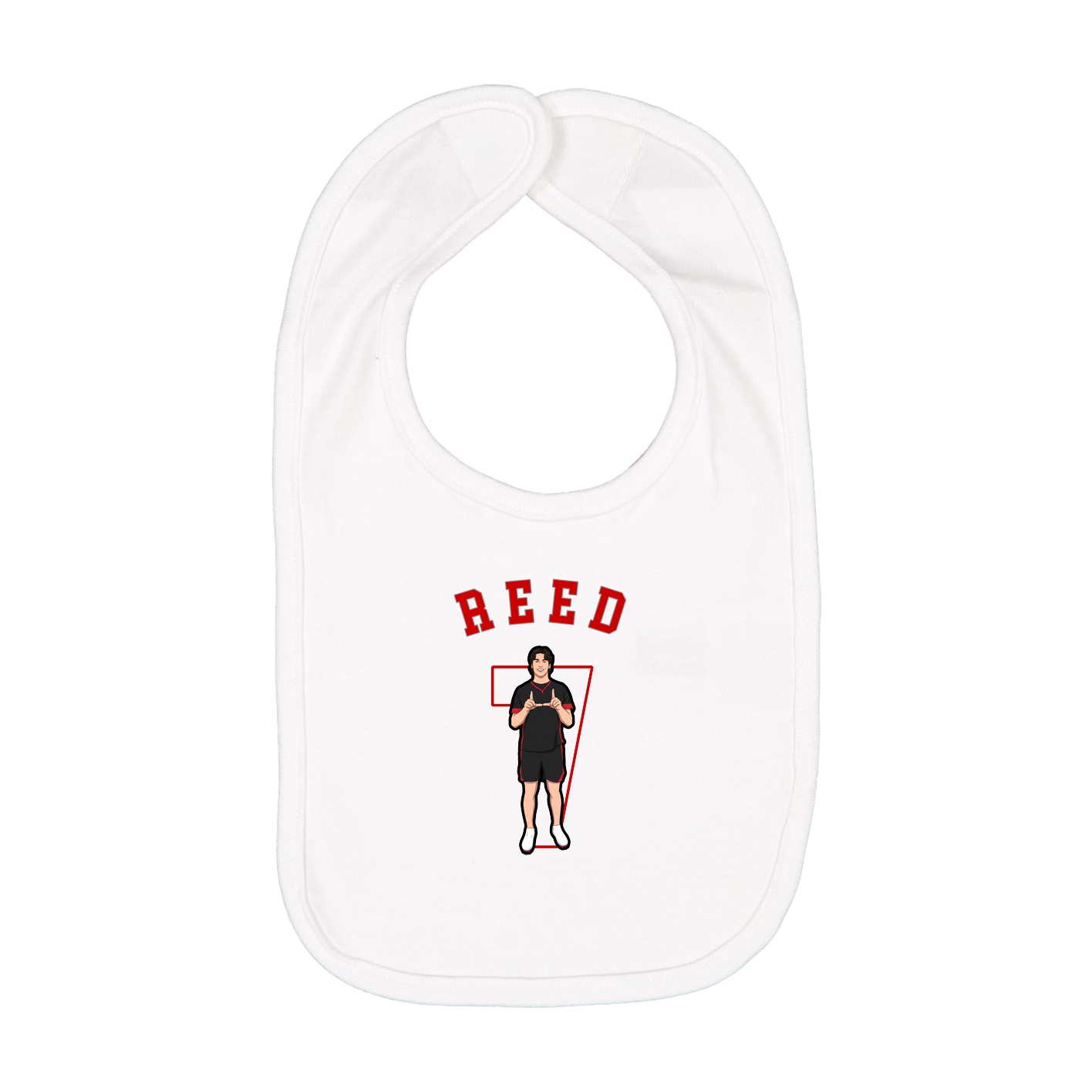 Infant Bib — Shirsey Arch in White
