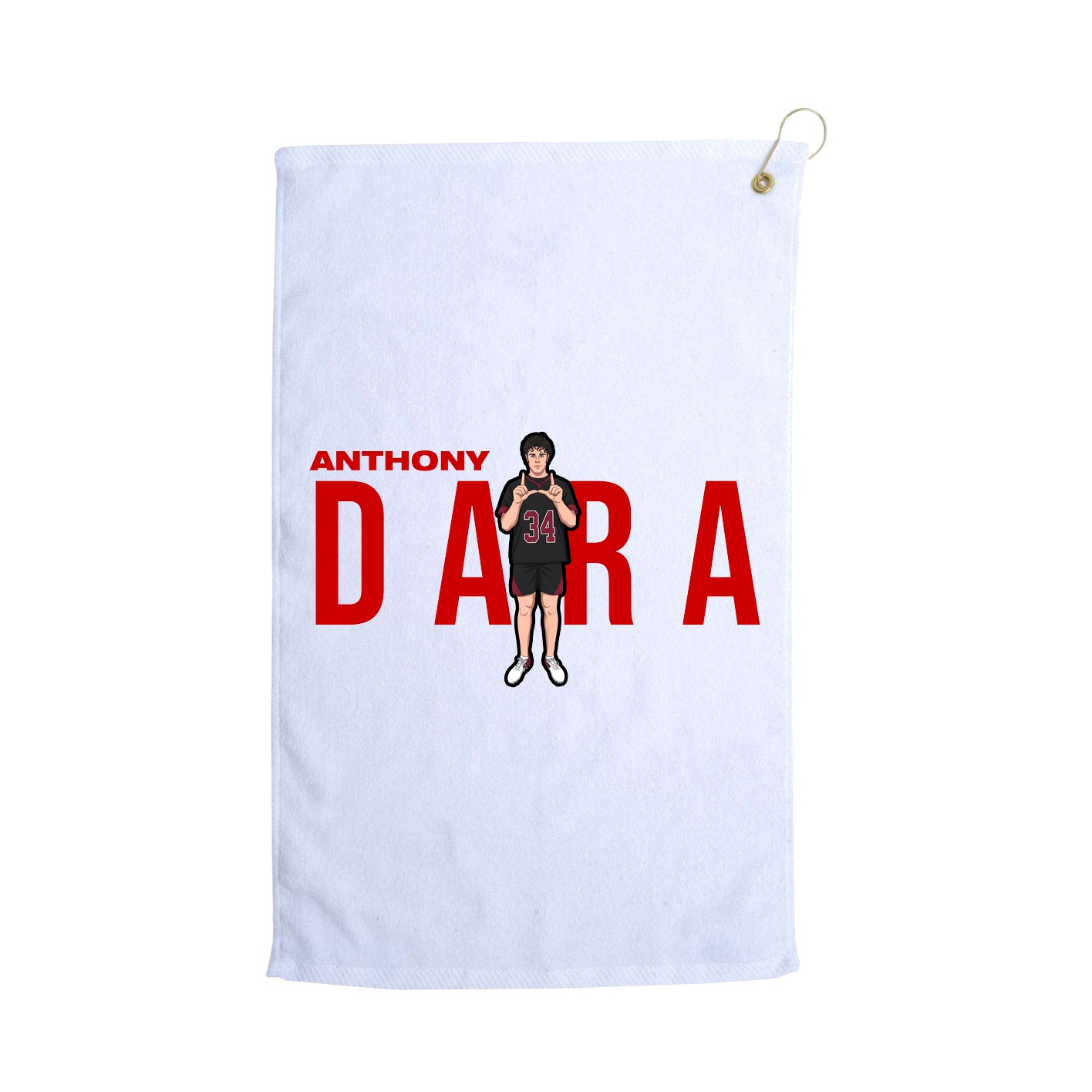 Golf Towel — Player Name in White