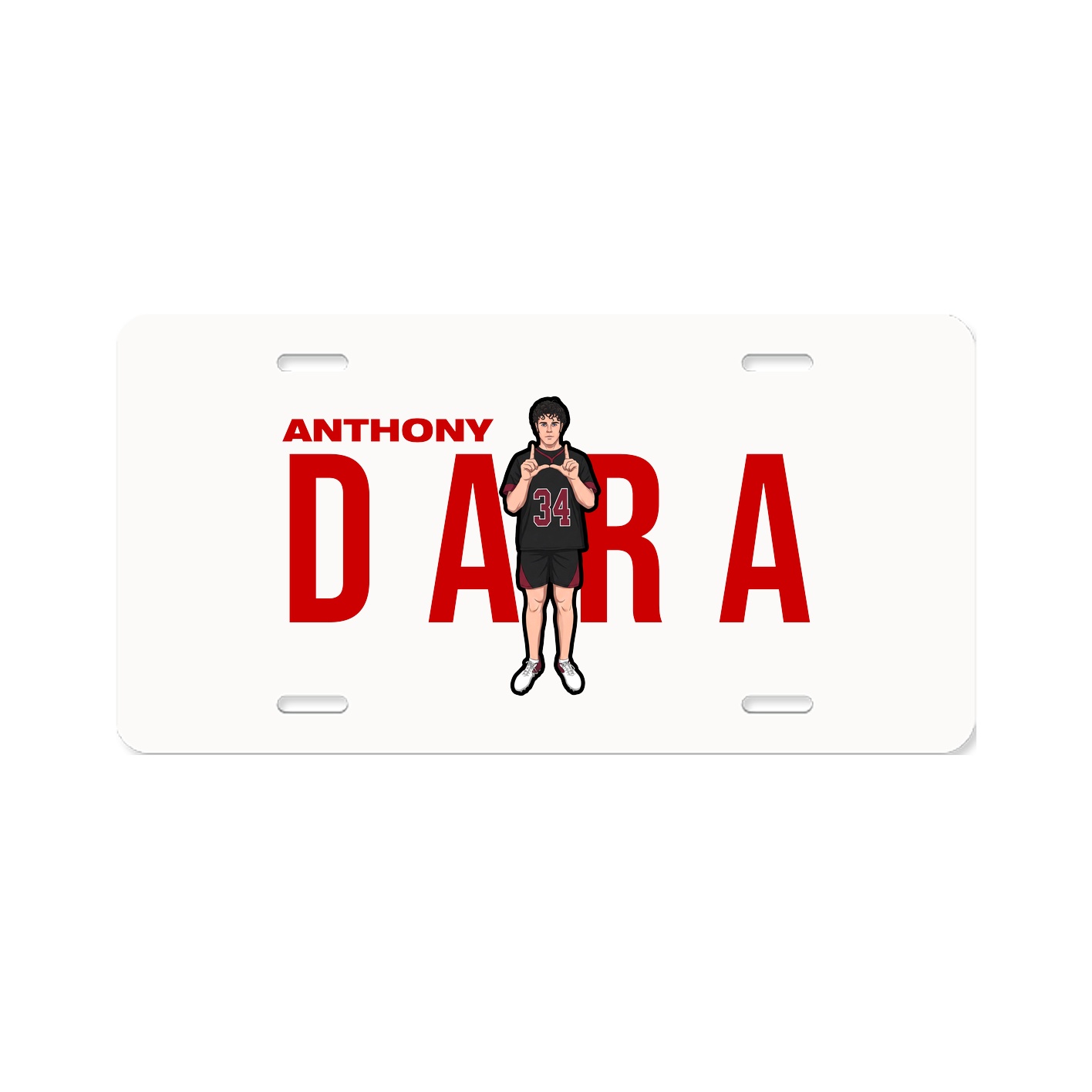 License Plate — Player Name in Classic