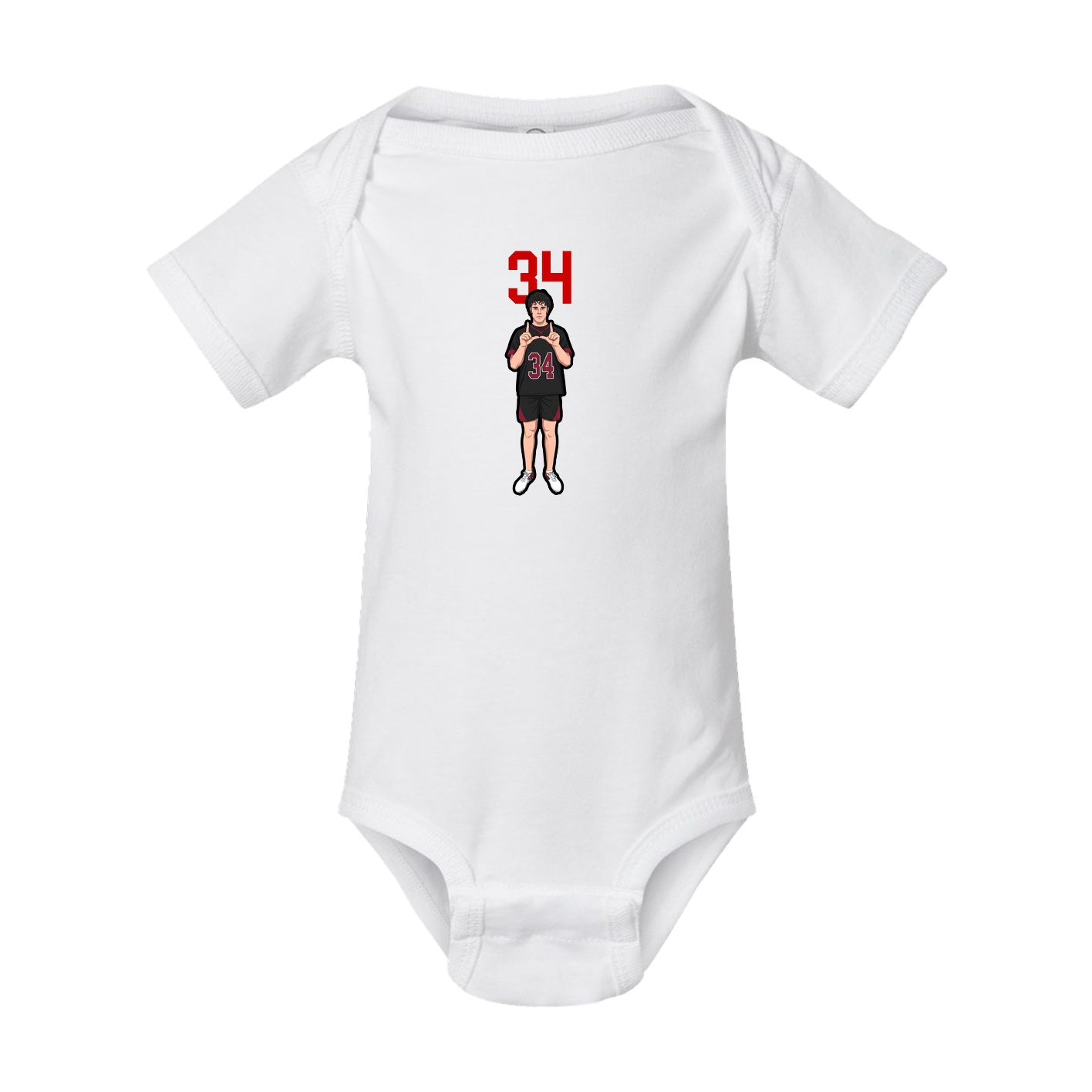 Baby Onesie — Number Top in White