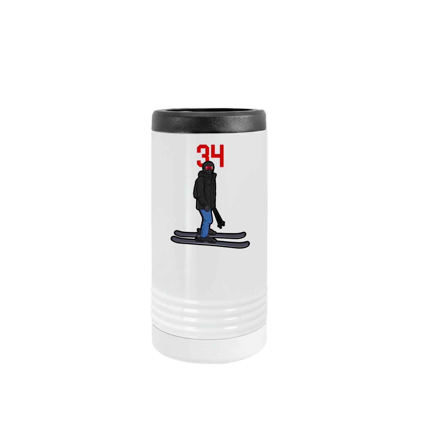 Slim Beverage Holder — Number Top in White