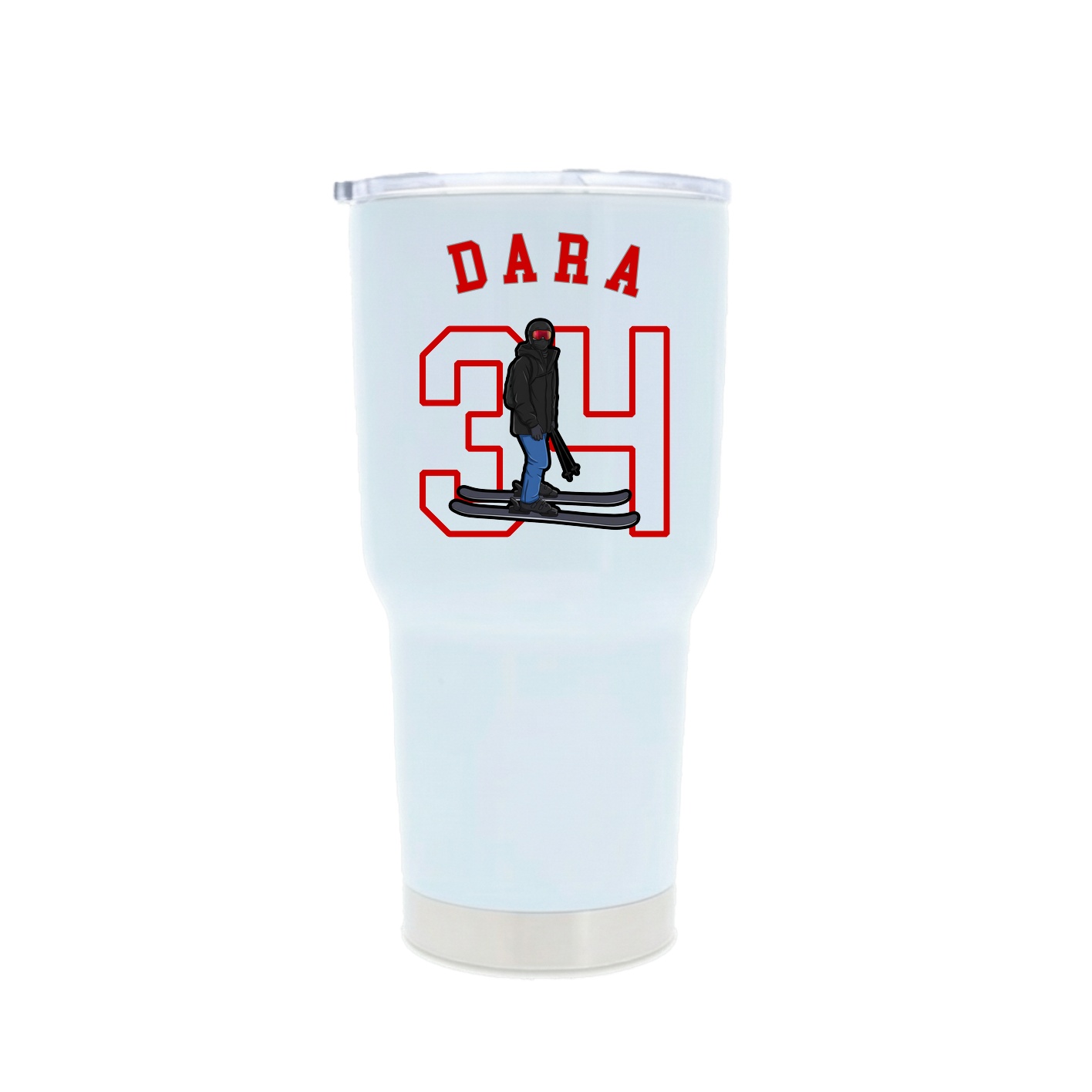 30oz Stainless Steel Tumbler — Shirsey Arch in White