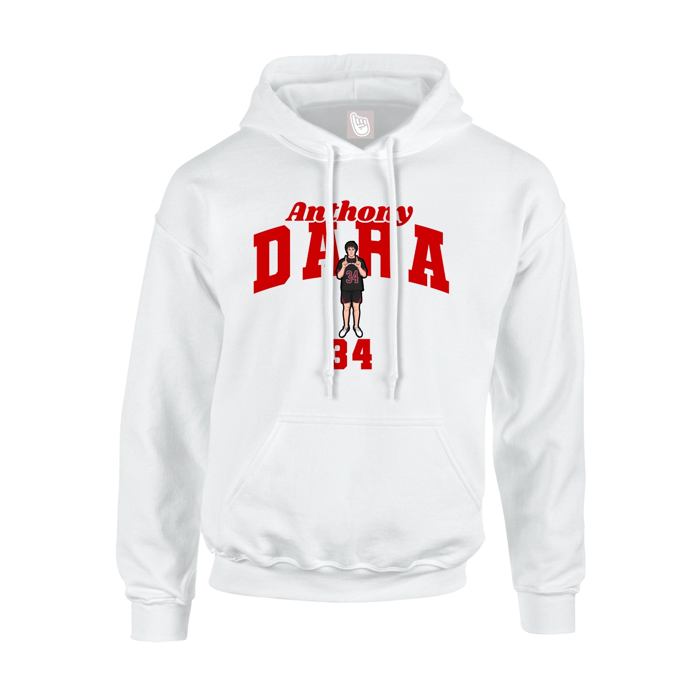 Hoodie — Signature Arch in White
