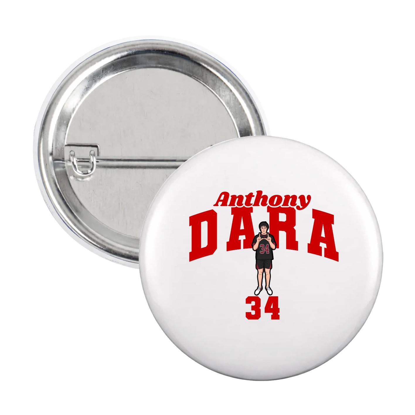 Game Day Button — Signature Arch in White