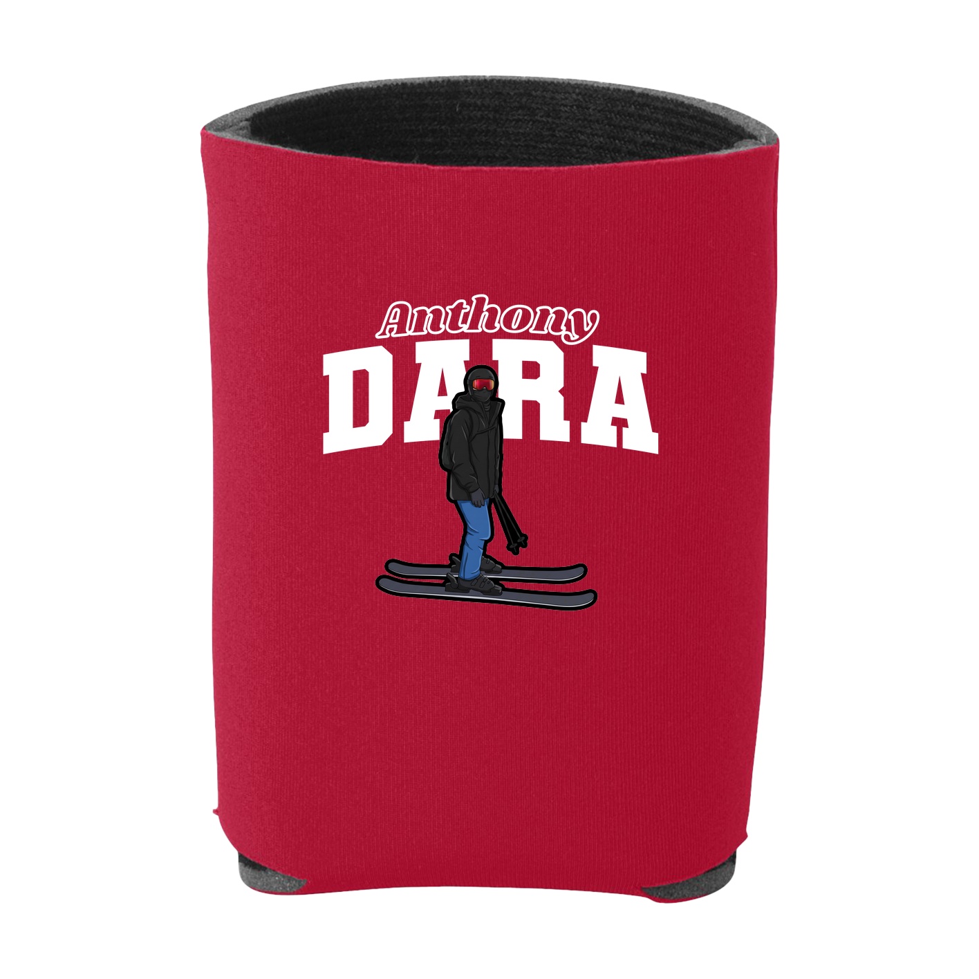 Can Holder — Name Arch in Red