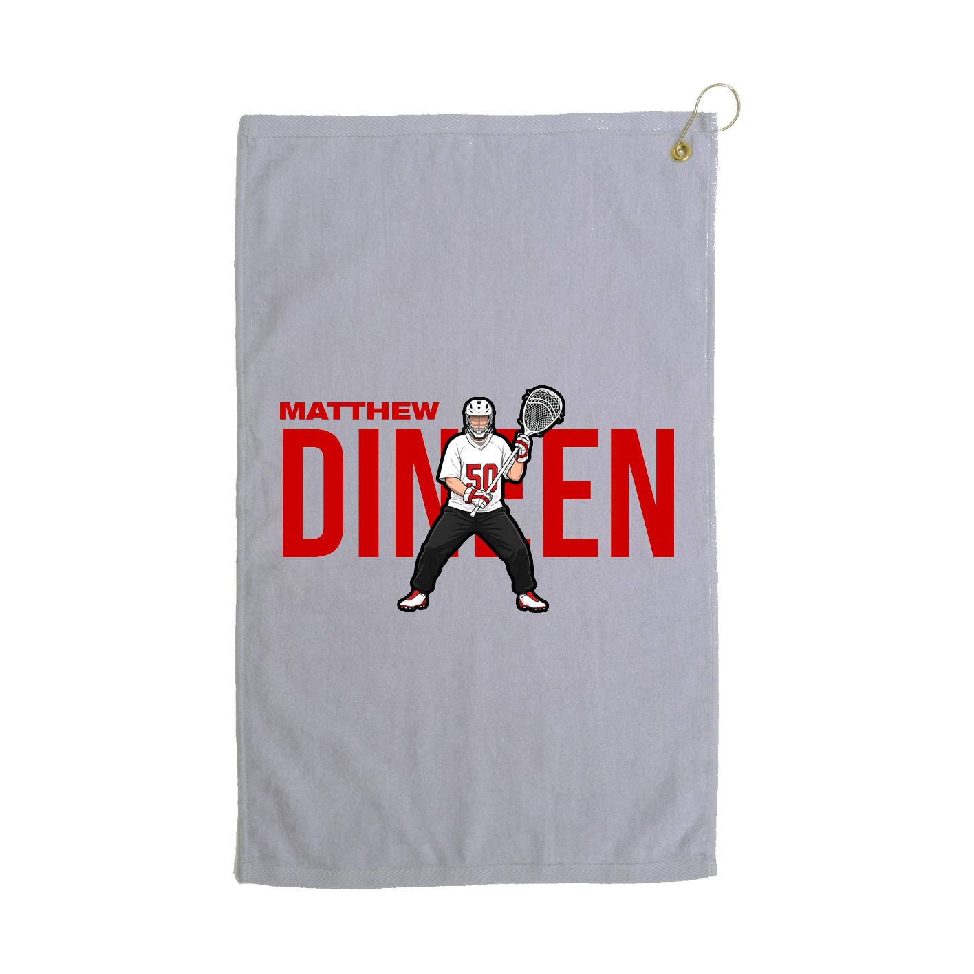 Golf Towel — Player Name in Grey