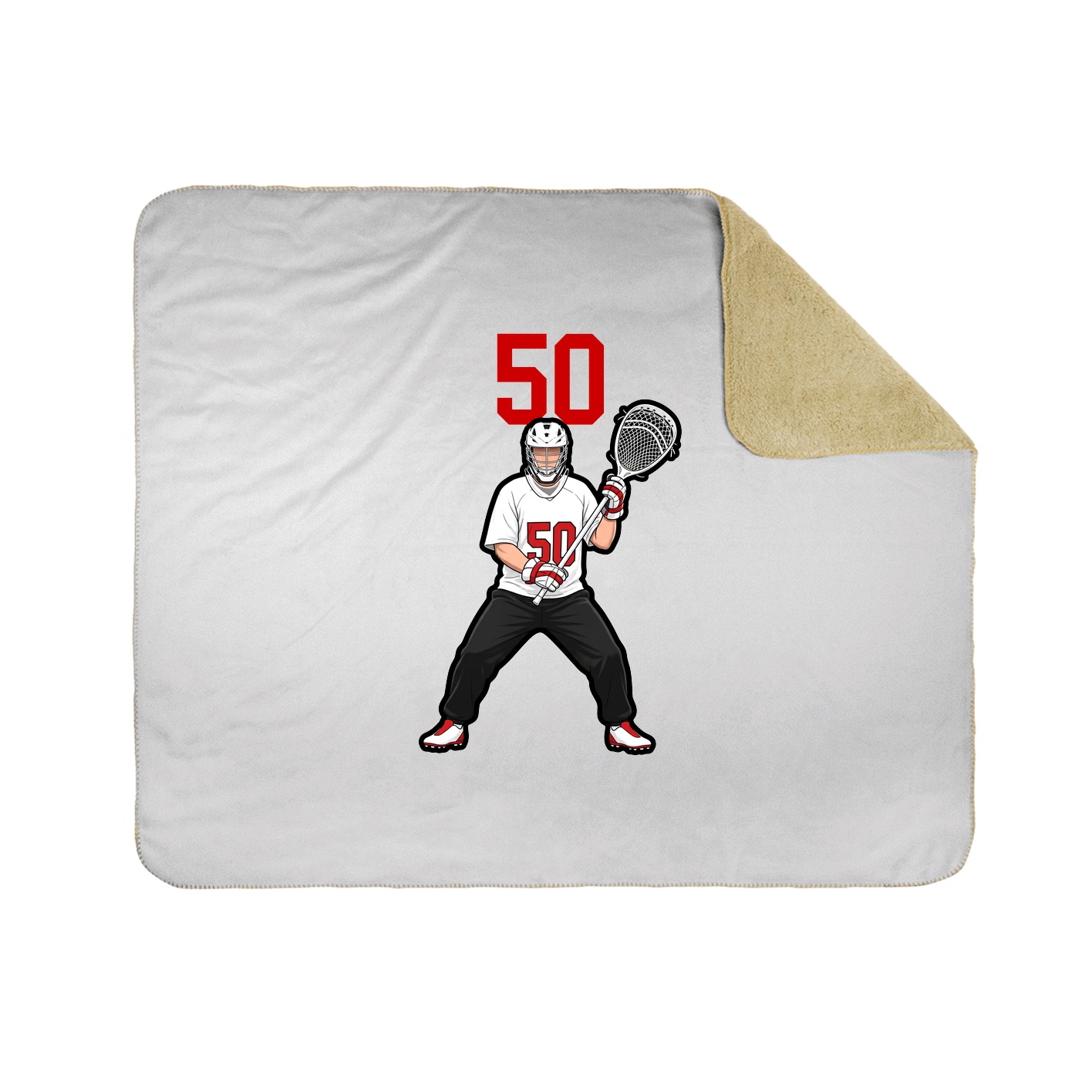 Throw Blanket — Number Top in White