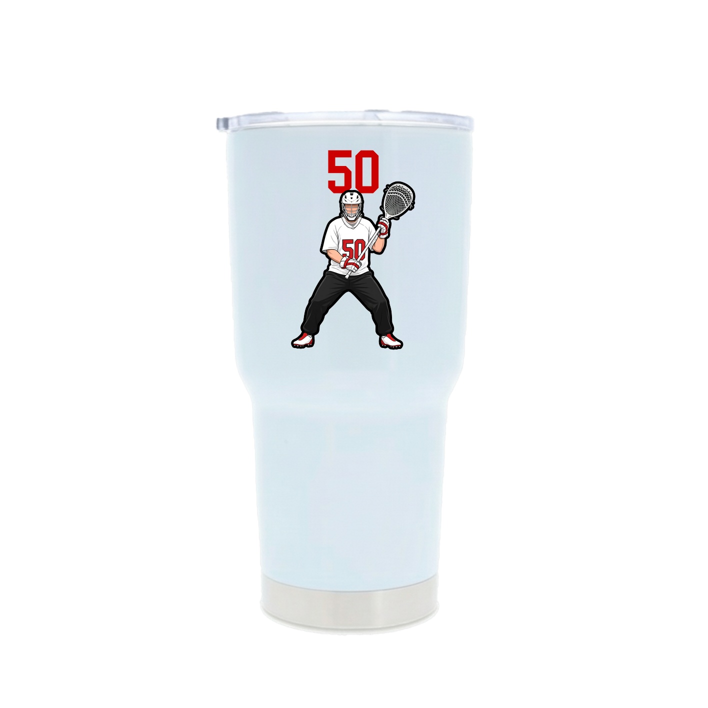 30oz Stainless Steel Tumbler — Number Top in White