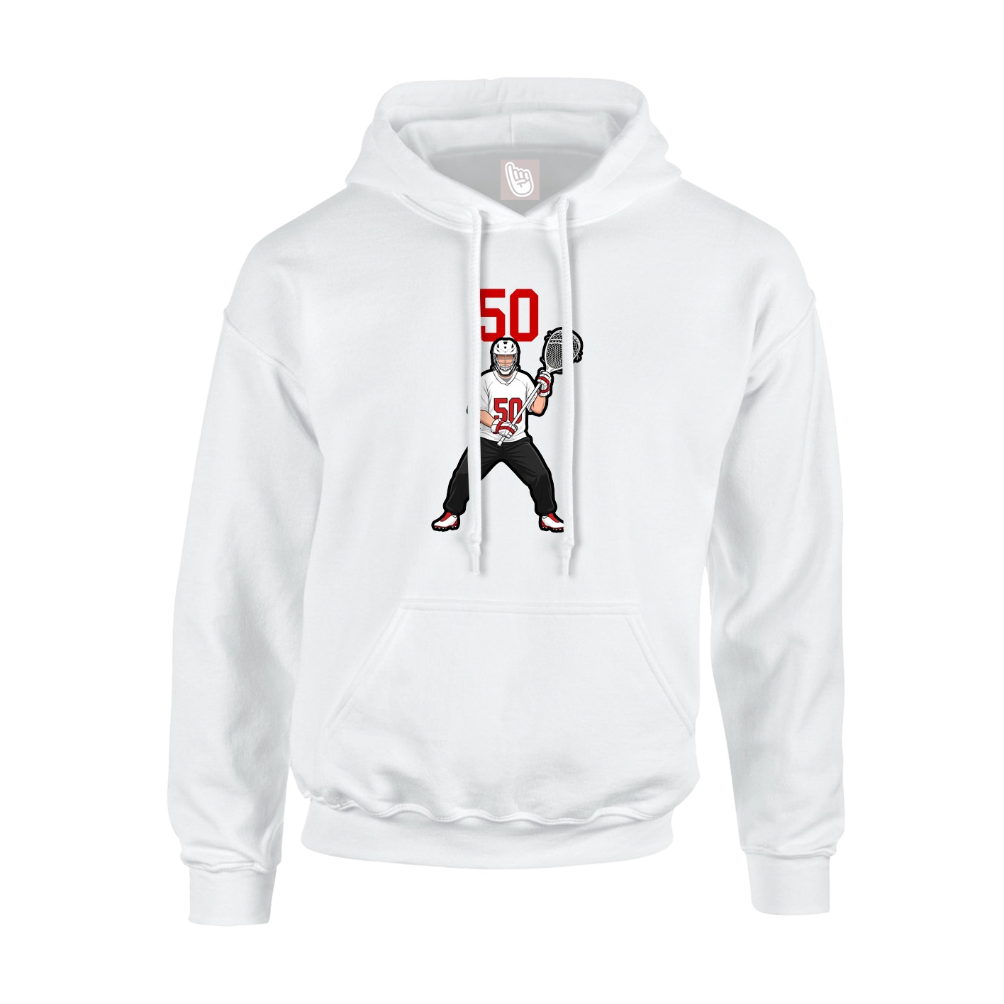 Hoodie — Number Top in White