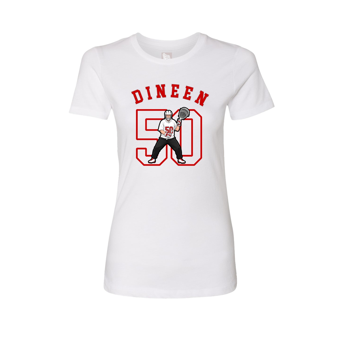 Fitted Women's Tee — Shirsey Arch in White