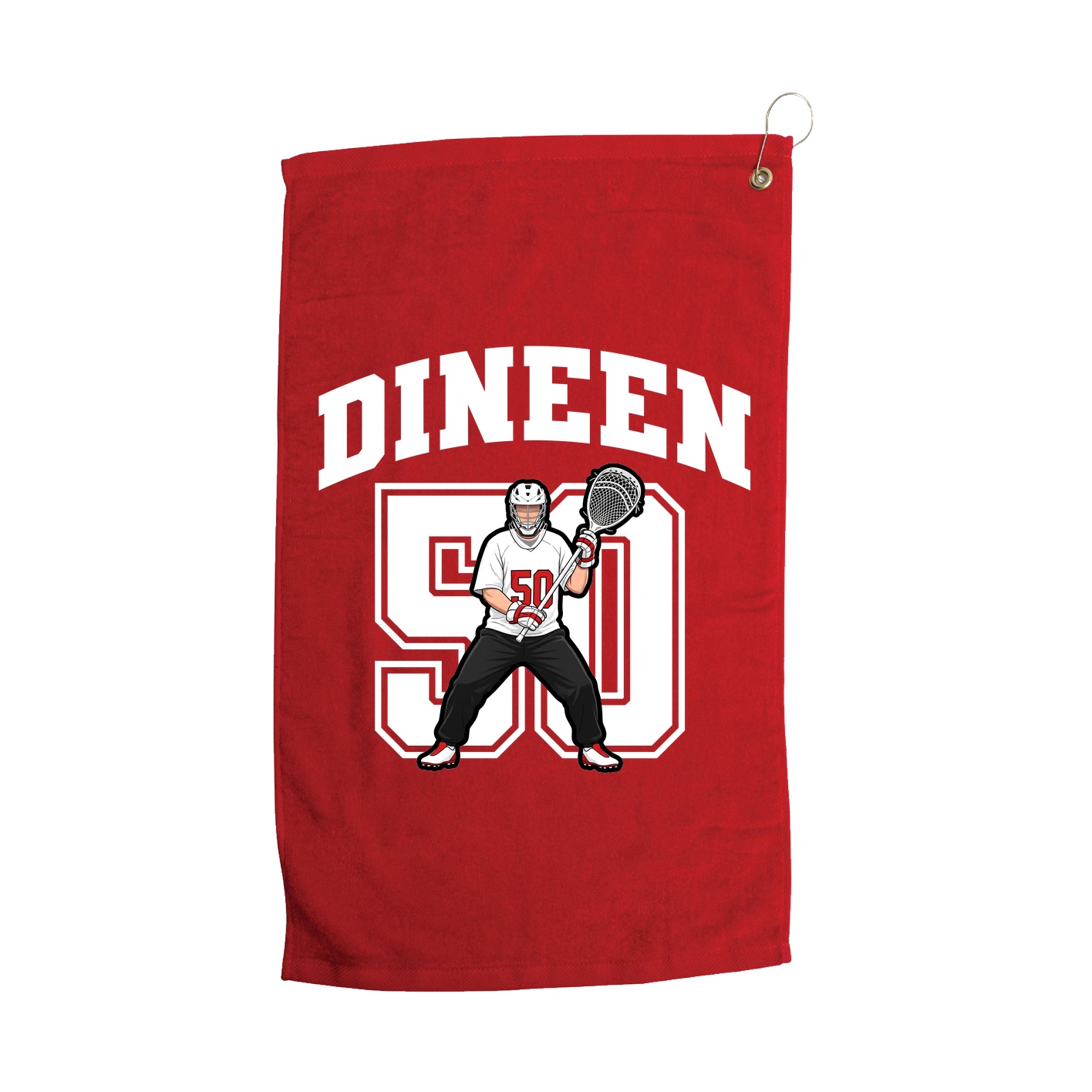 Golf Towel — Number in Red