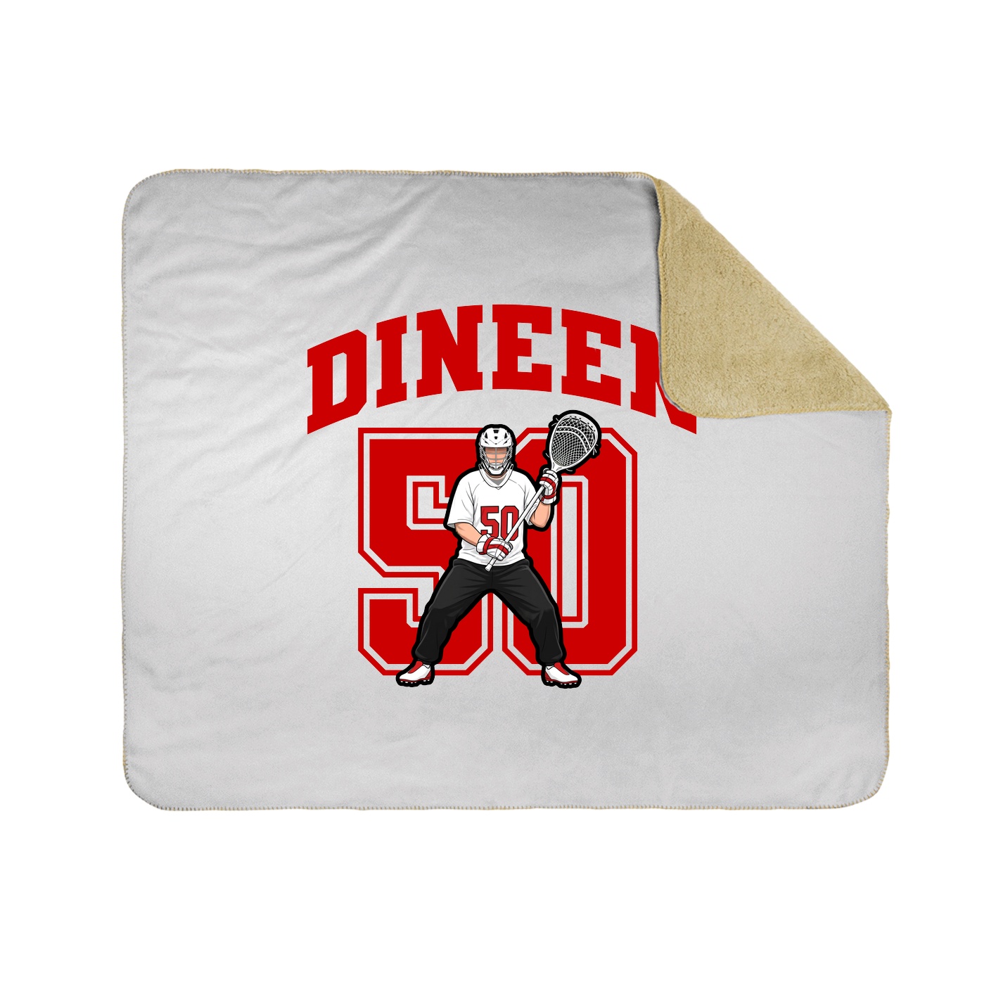 Throw Blanket — Number in White