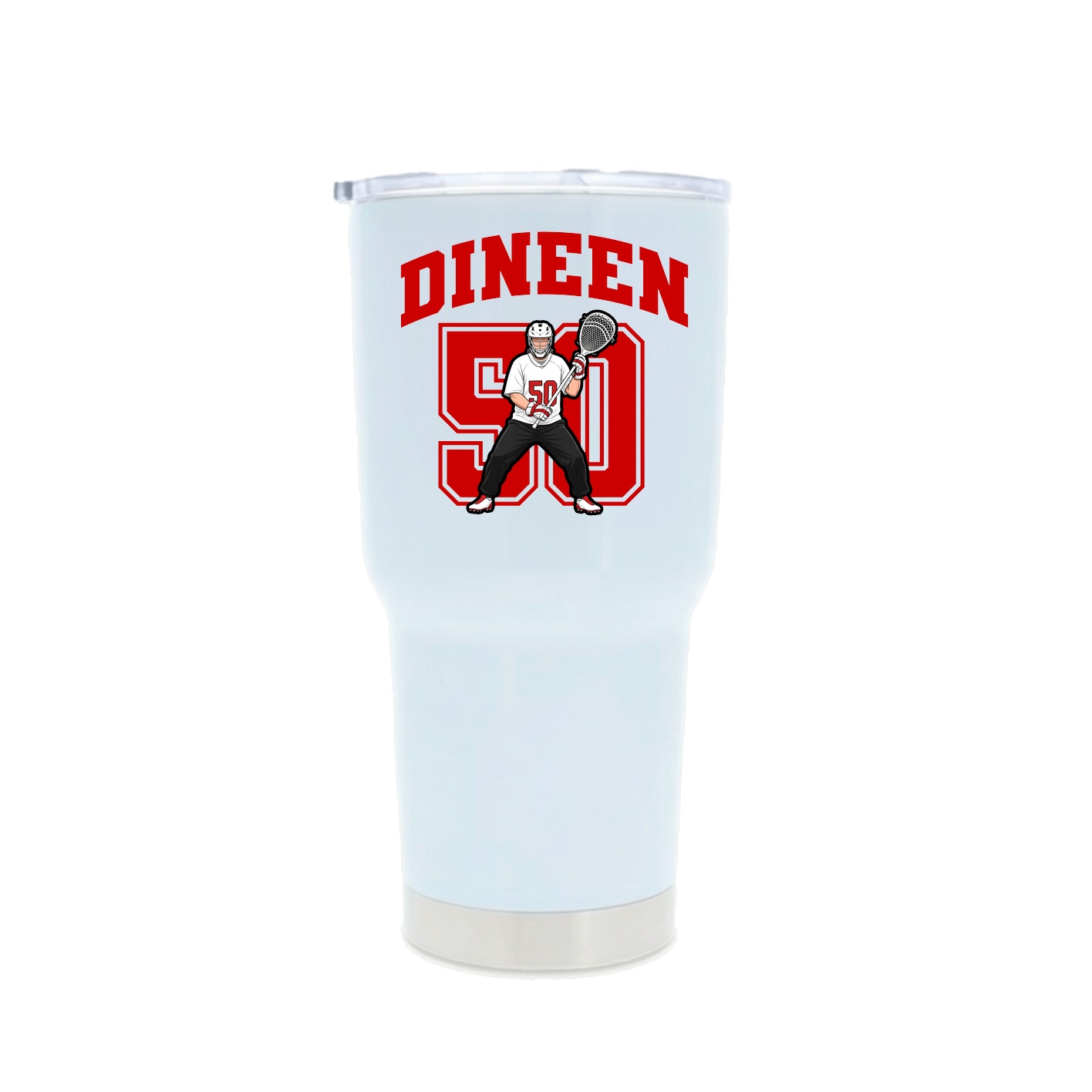 30oz Stainless Steel Tumbler — Number in White