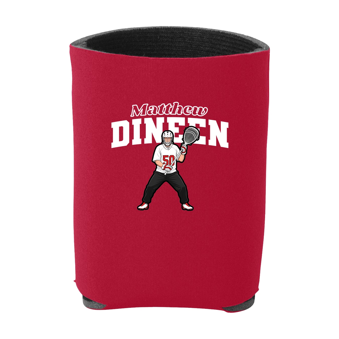 Can Holder — Name Arch in Red