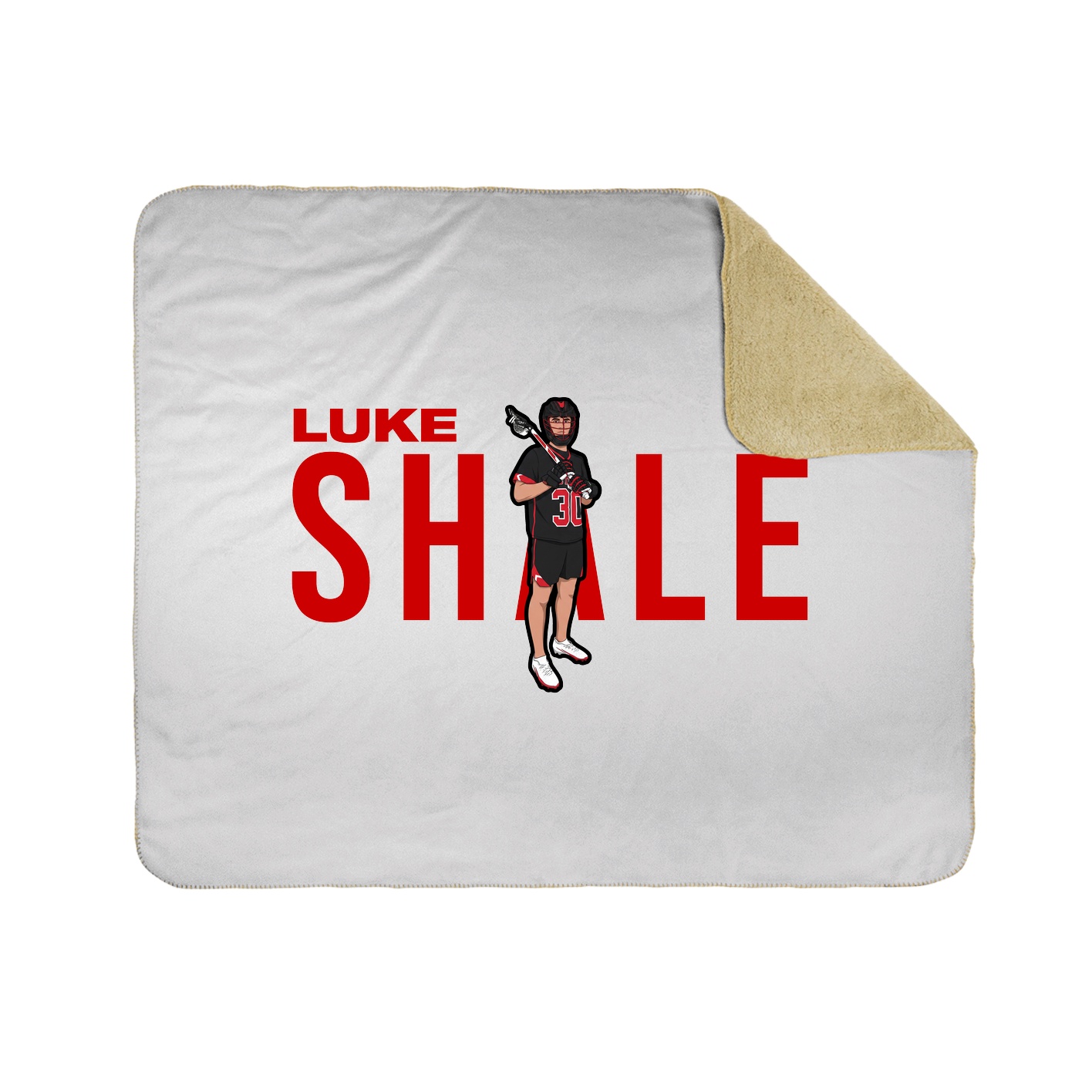 Throw Blanket — Player Name in White