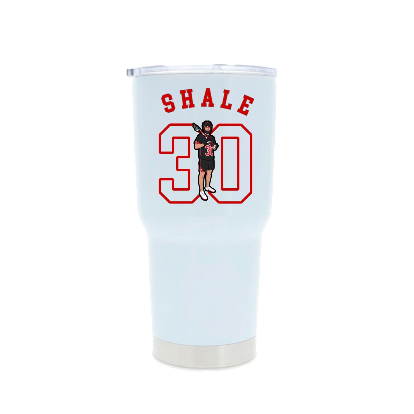 30oz Stainless Steel Tumbler — Shirsey Arch in White