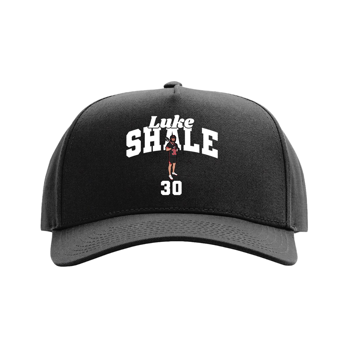 Full Fabric Five-Panel Champ Cap — Signature Arch in Black