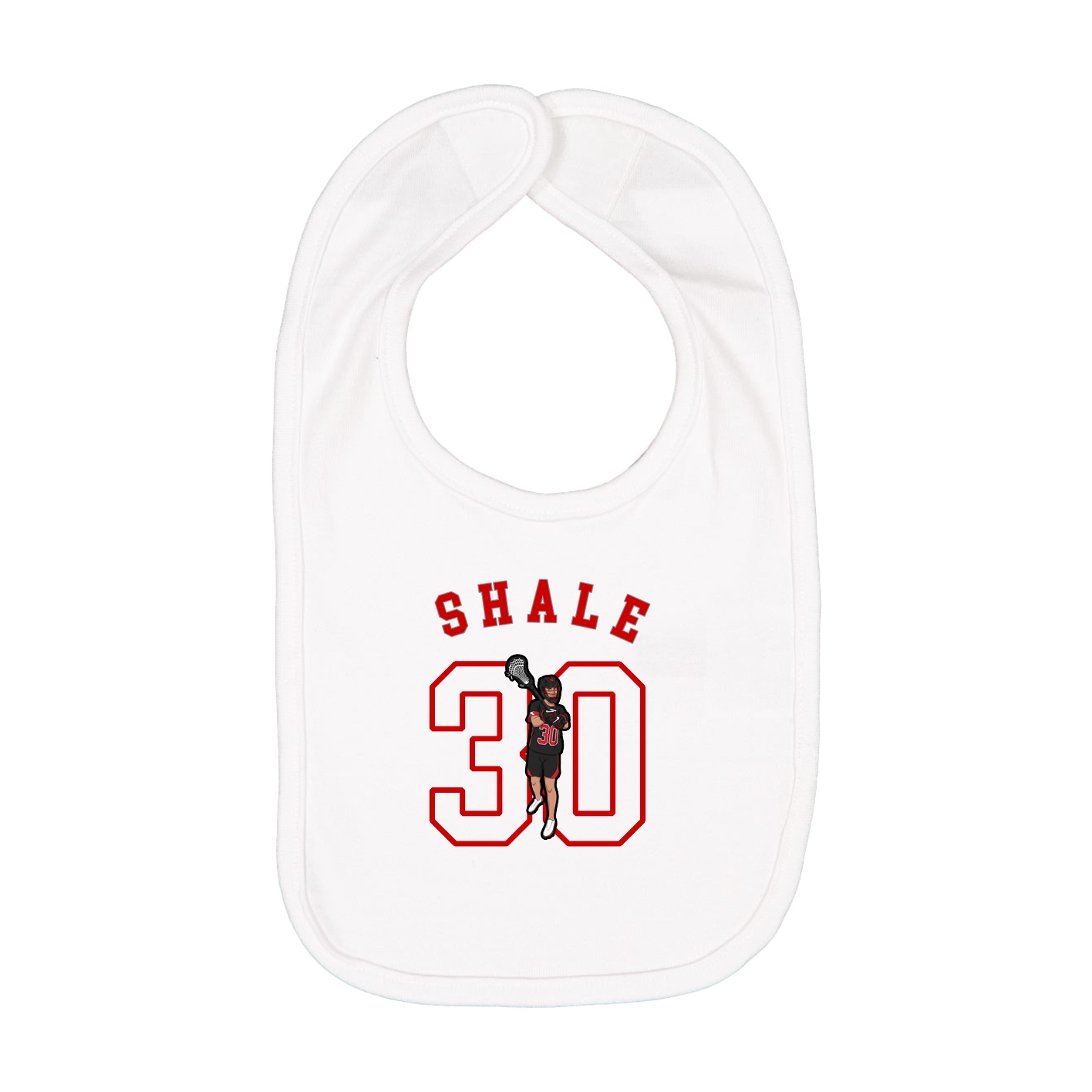 Infant Bib — Shirsey Arch in White