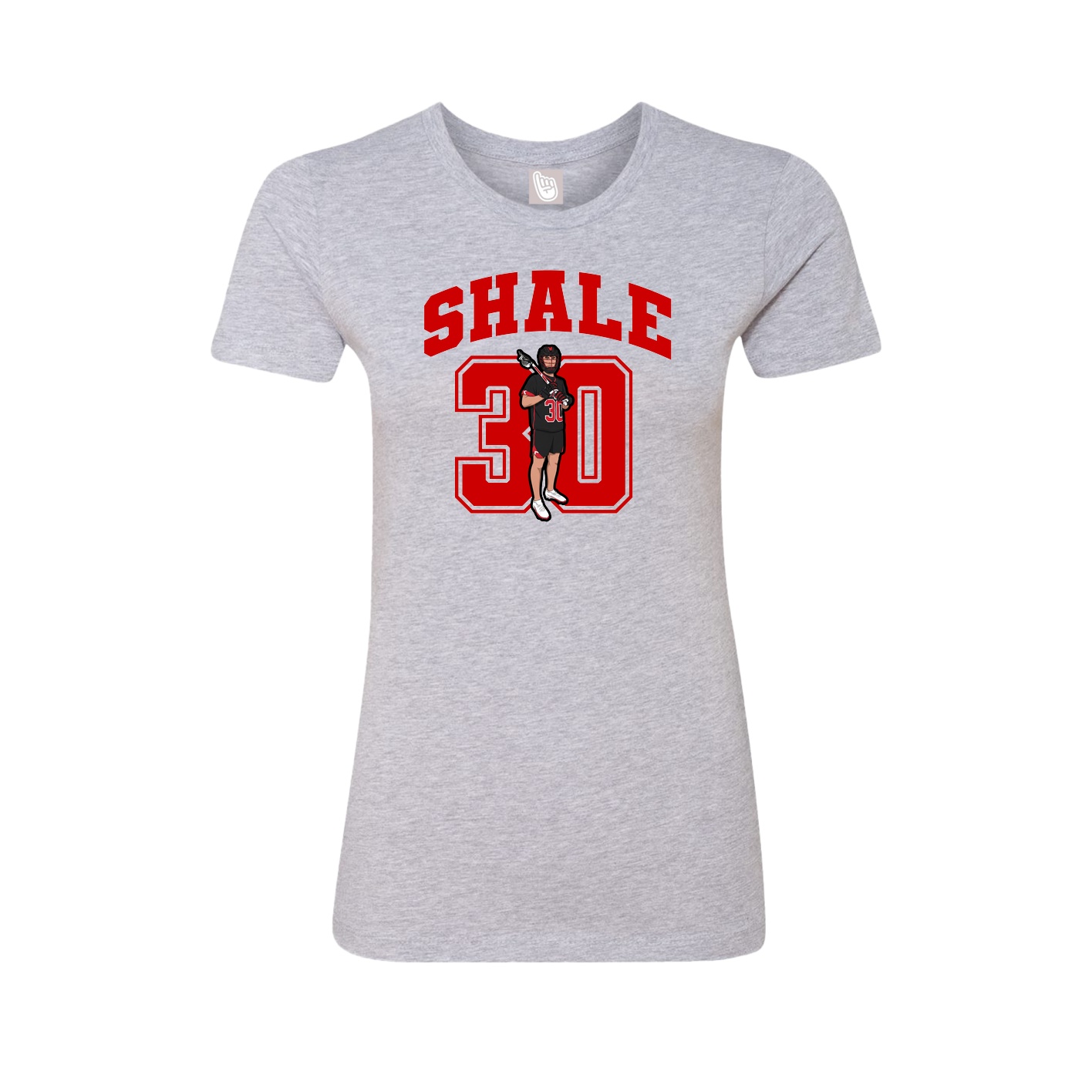Fitted Women's Tee — Number in Grey