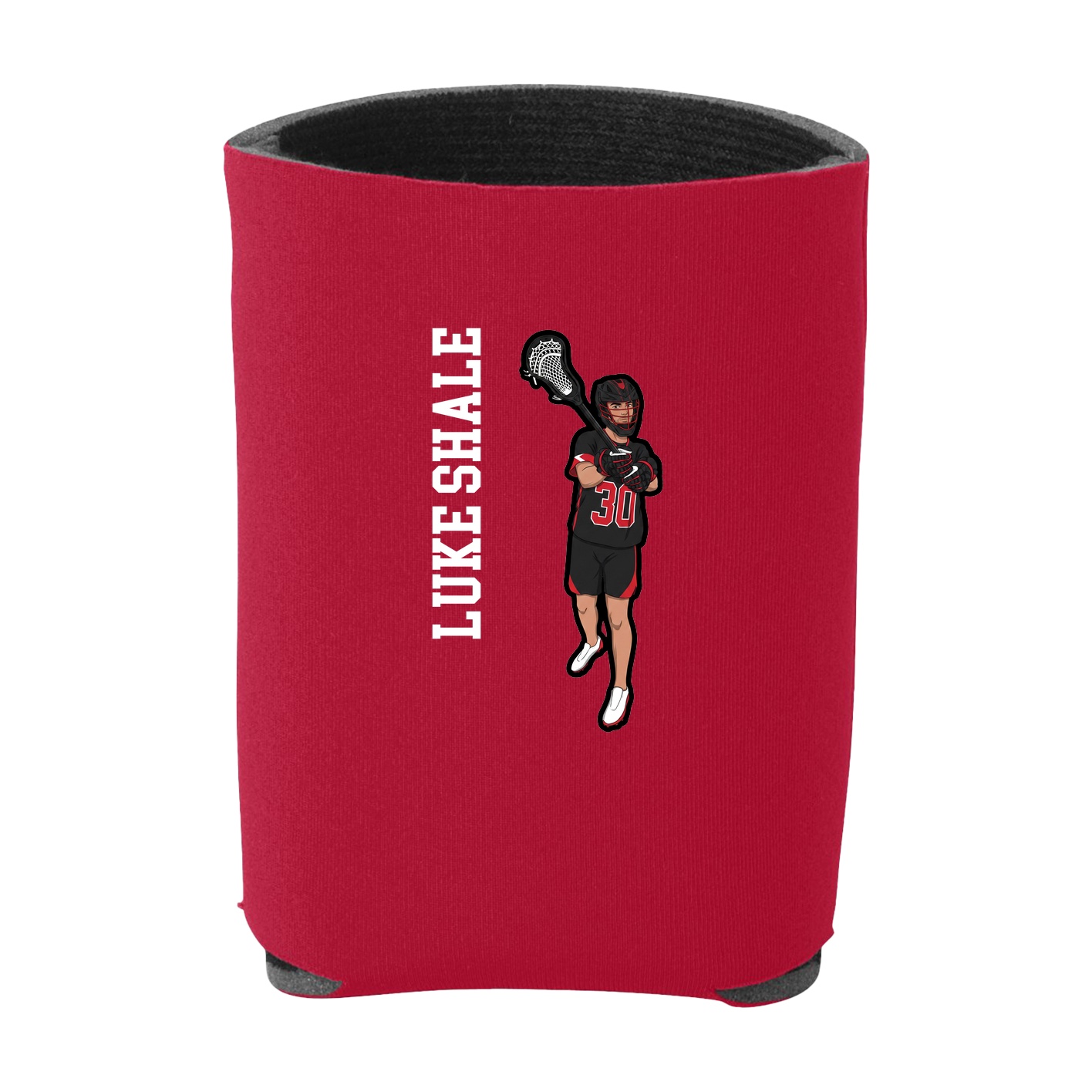 Can Holder — Name Vertical in Red