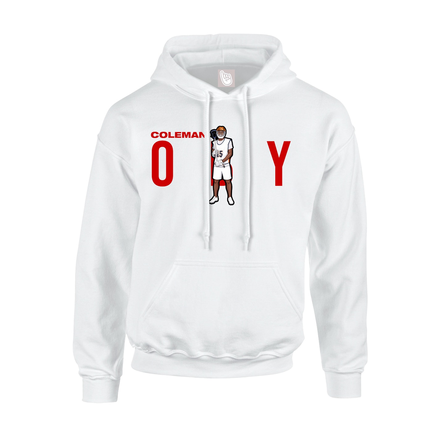 Hoodie — Player Name in White