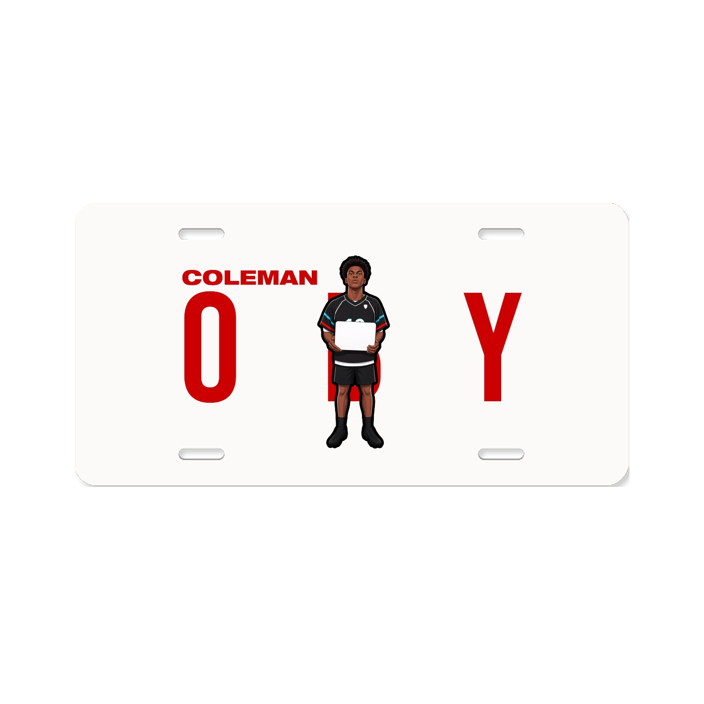 License Plate — Player Name in Classic