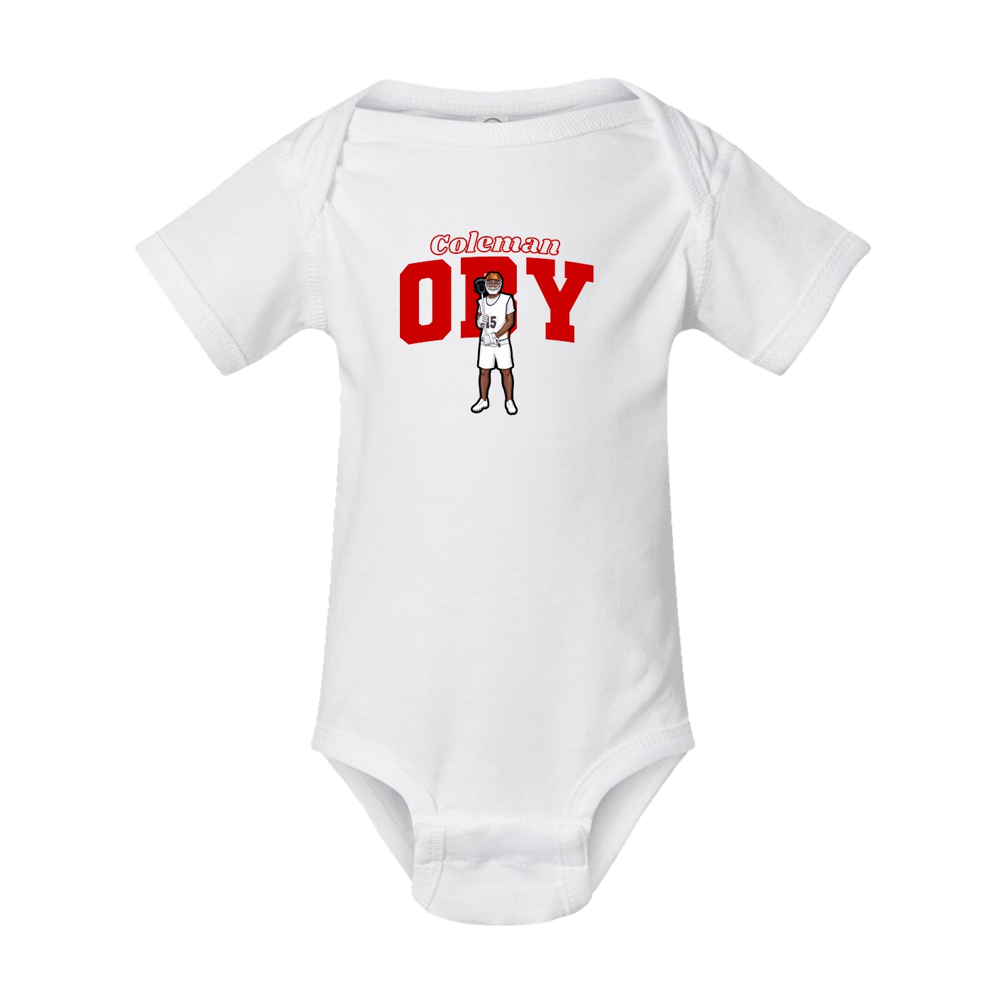 Baby Onesie — Name Arch in White
