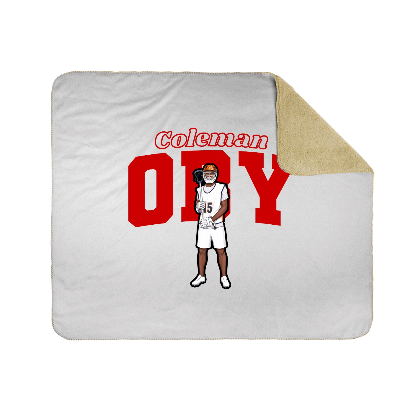 Throw Blanket — Name Arch in White