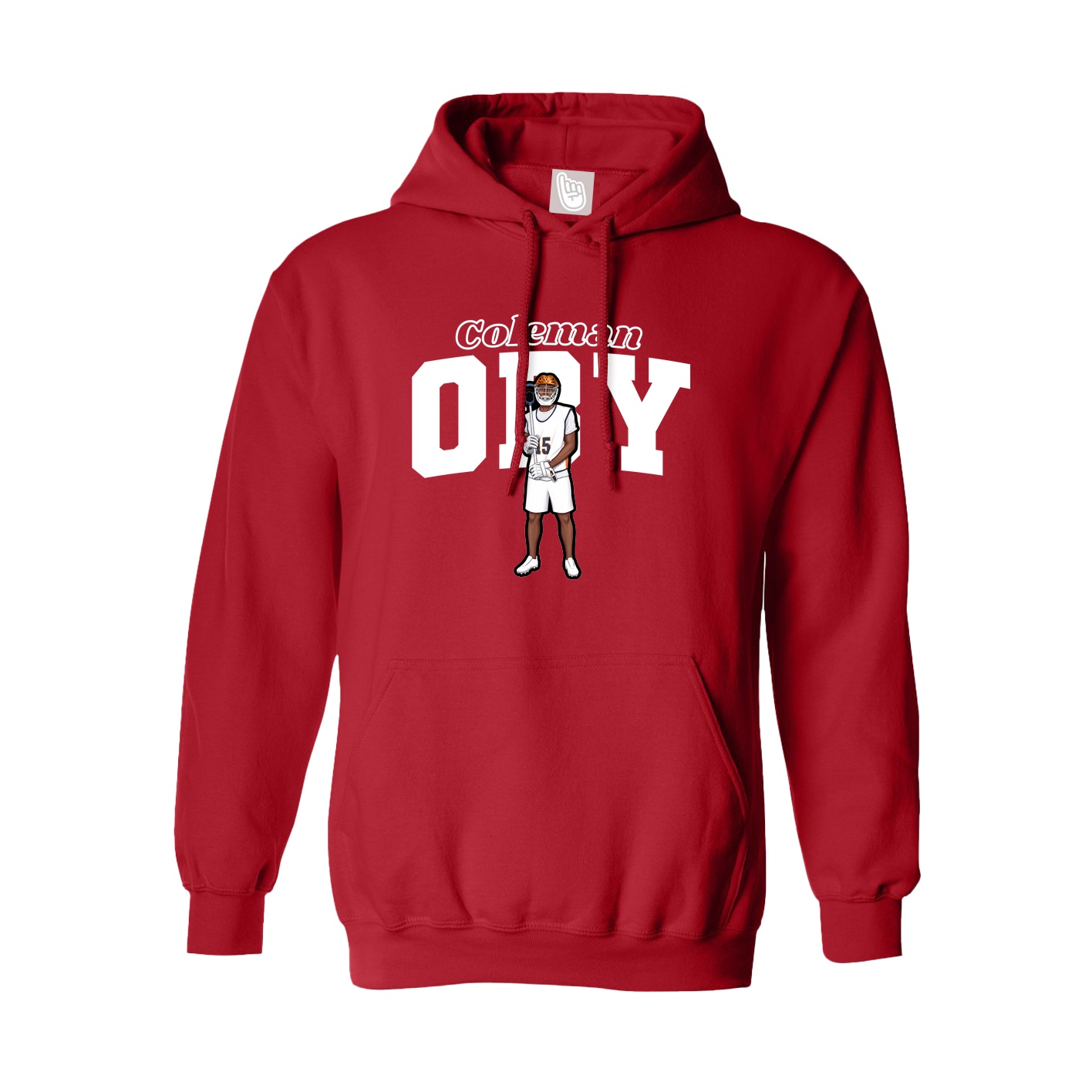 Hoodie — Name Arch in Red