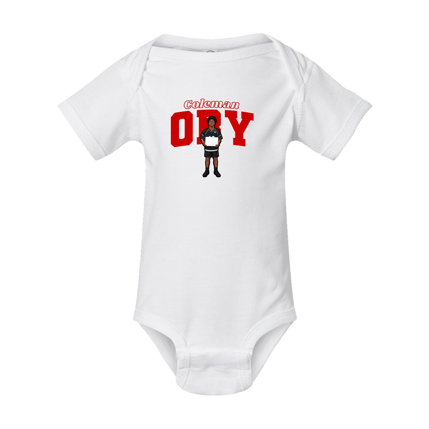 Baby Onesie — Name Arch in White
