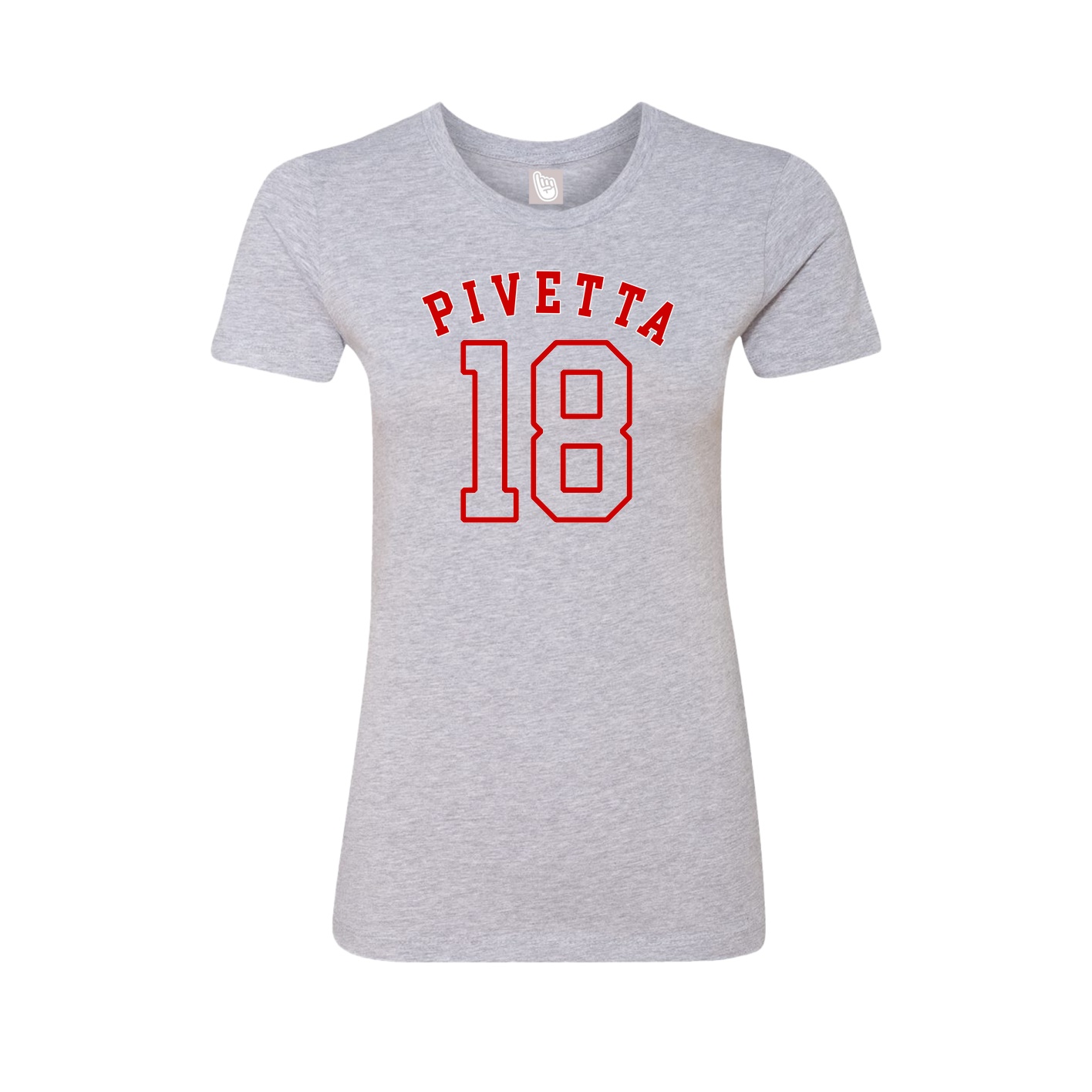 Fitted Women's Tee — Shirsey Arch in Grey