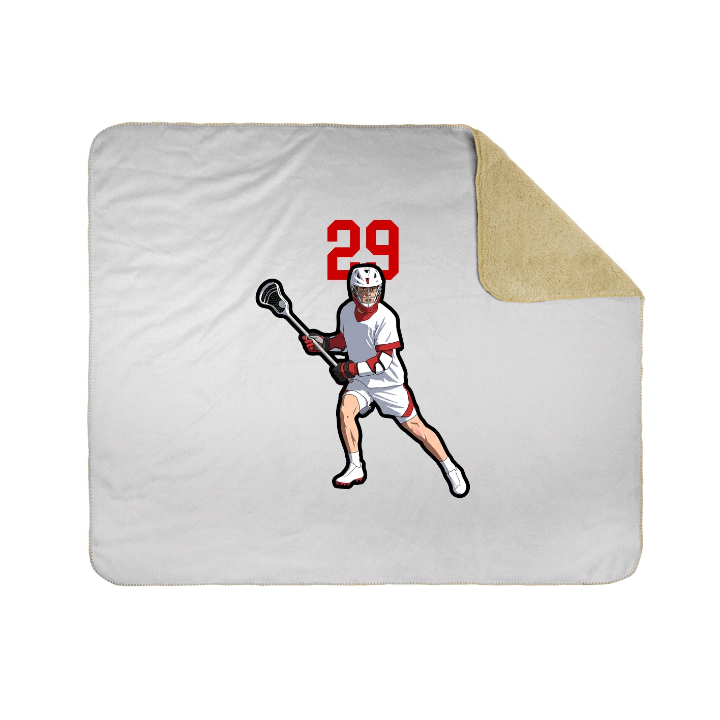 Throw Blanket — Number Top in White