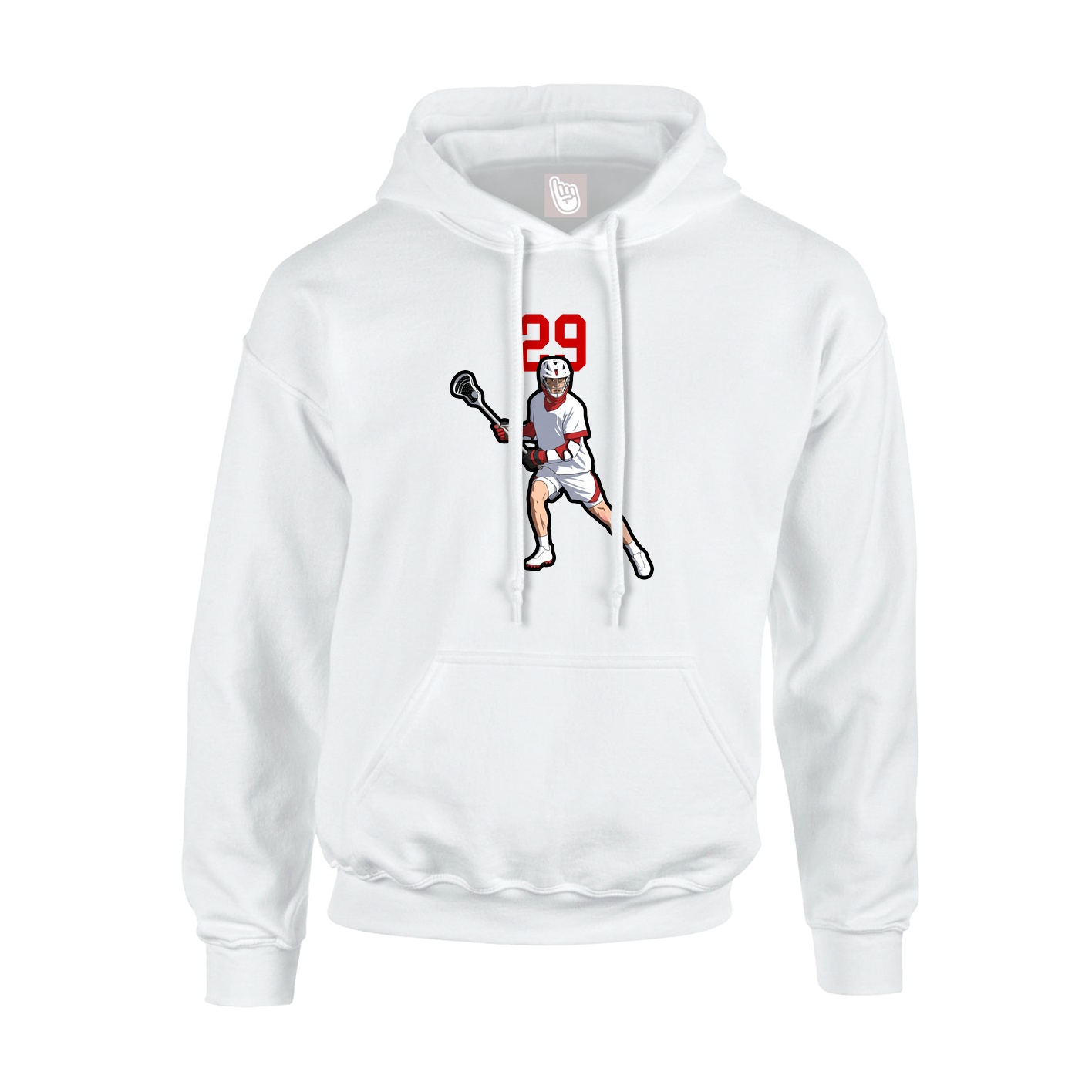 Hoodie — Number Top in White