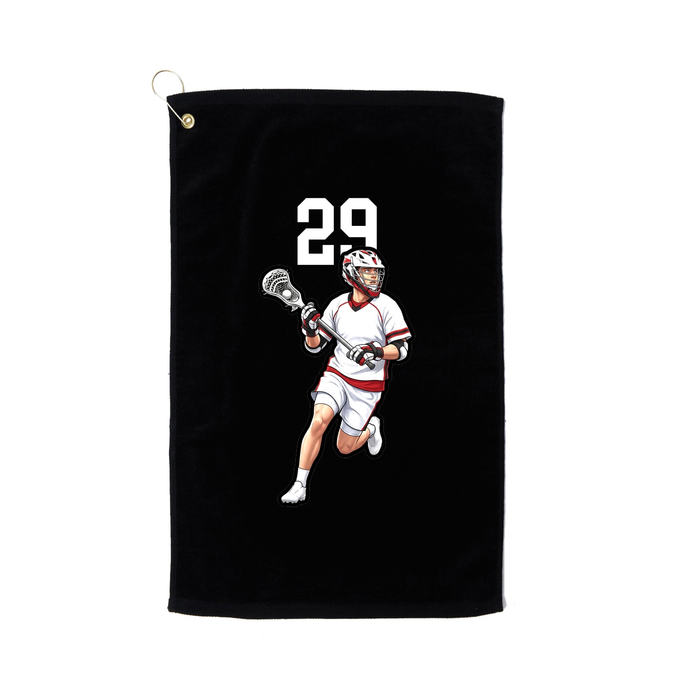 Golf Towel — Number Top in Black