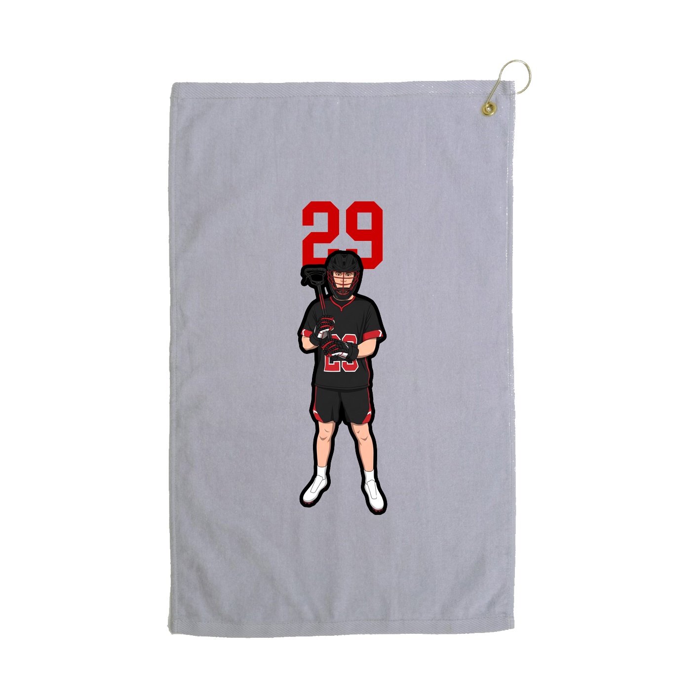 Golf Towel — Number Top in Grey