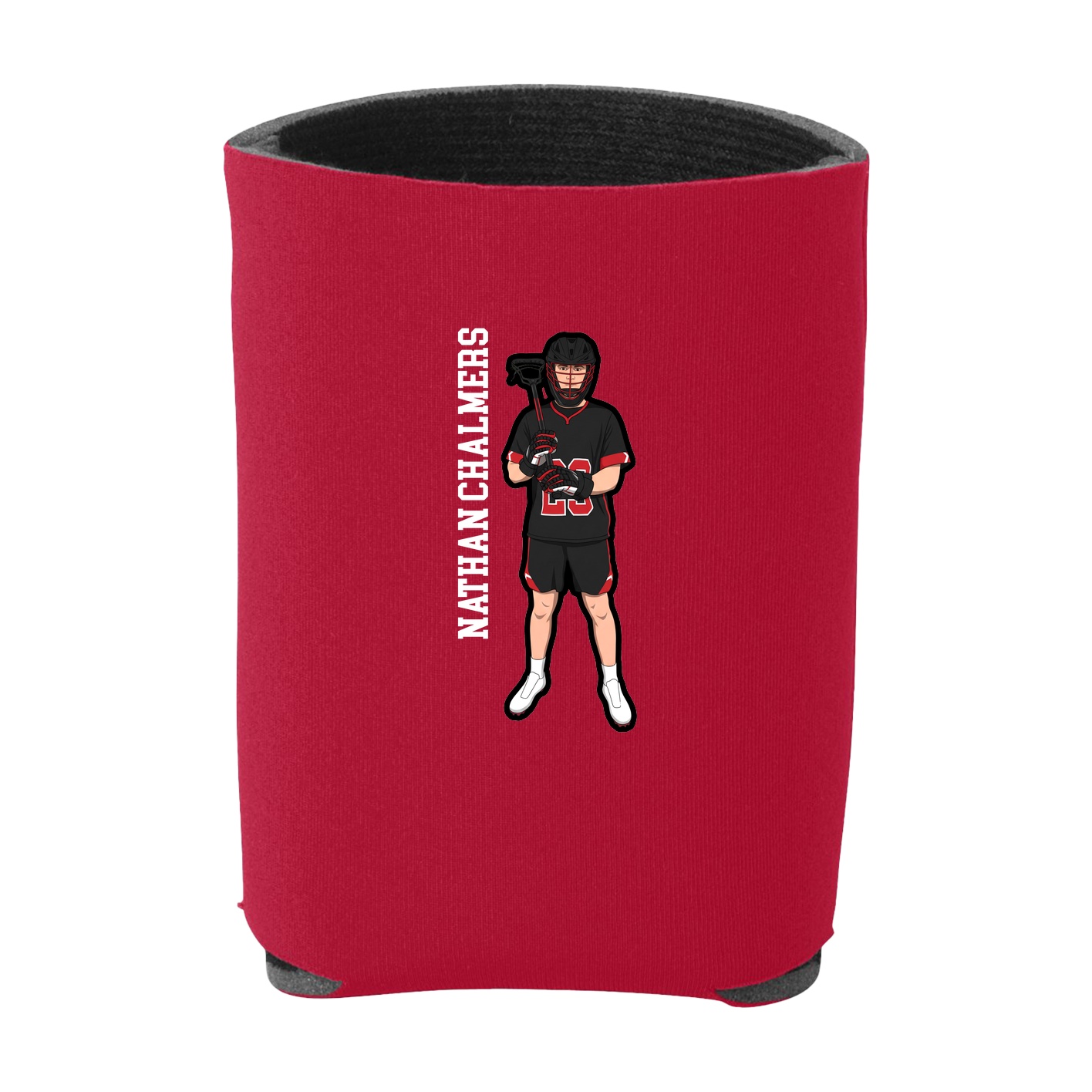 Can Holder — Name Vertical in Red
