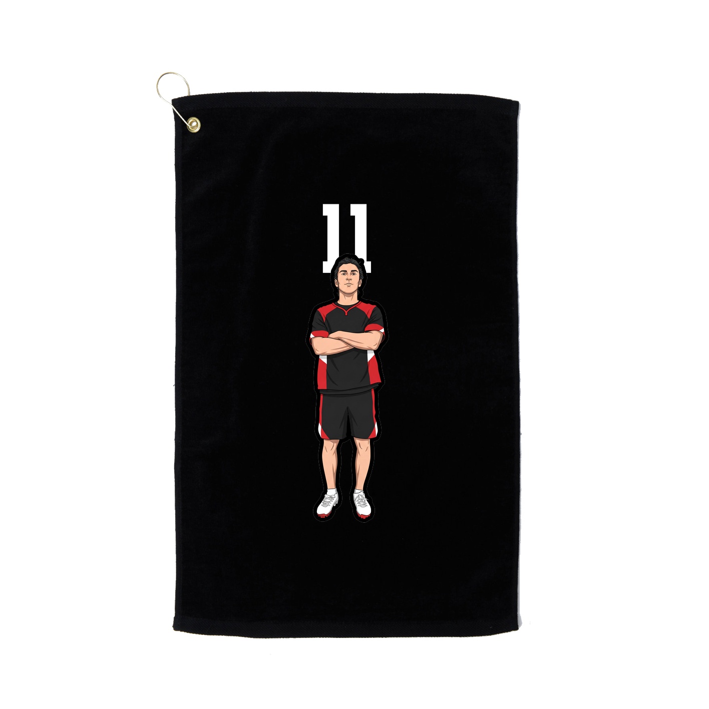 Golf Towel — Number Top in Black