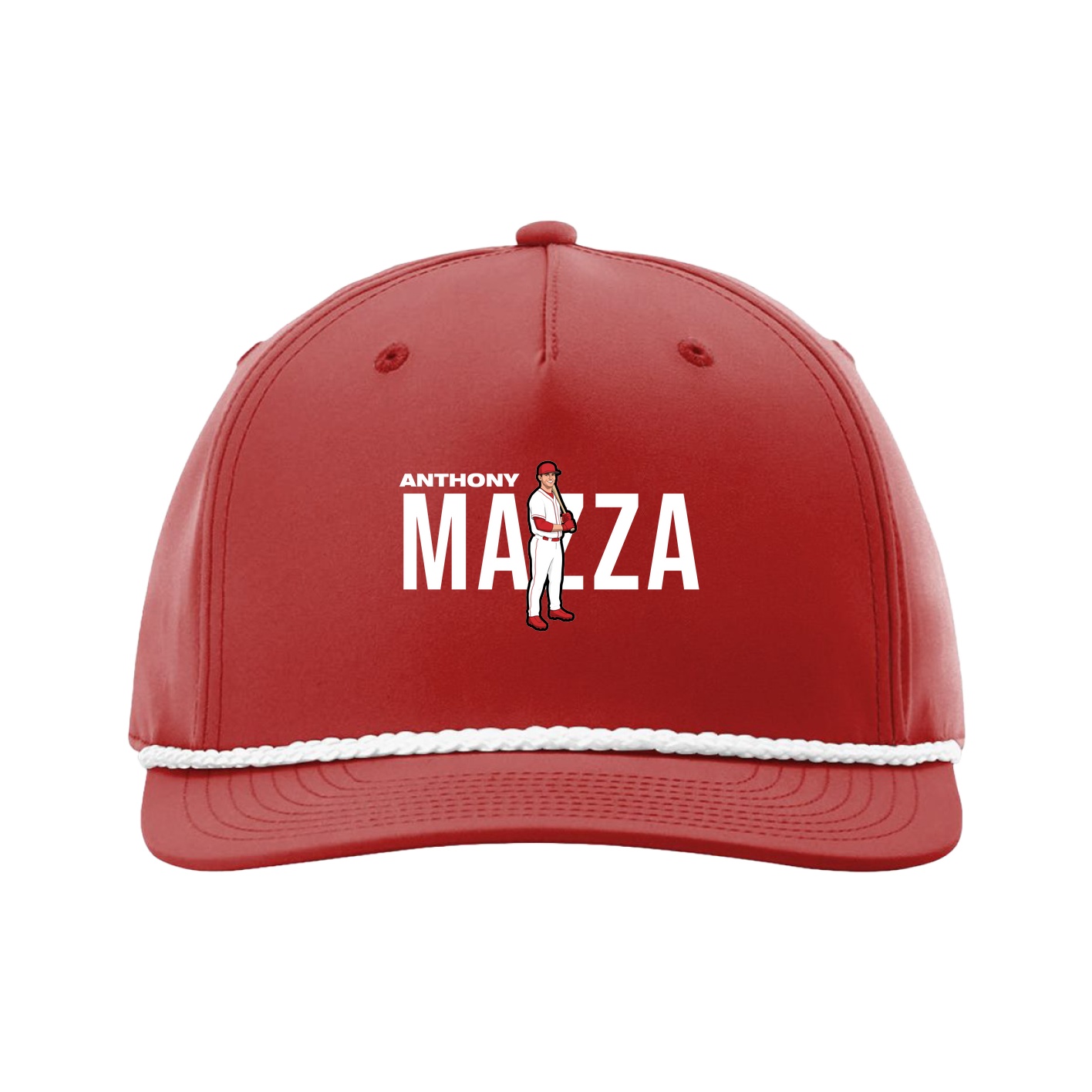 Five-Panel Classic Rope Cap — Player Name in Red
