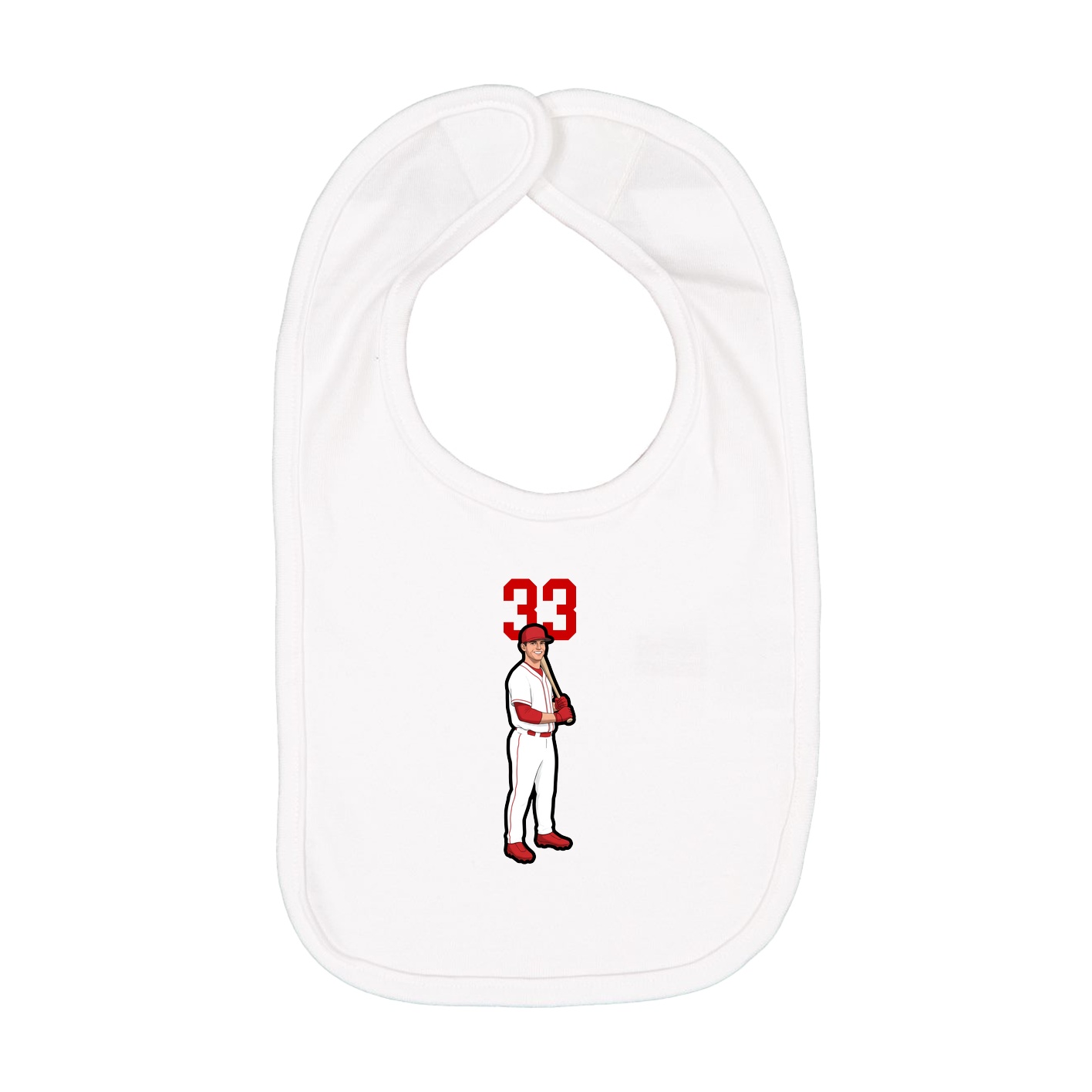 Infant Bib — Number Top in White