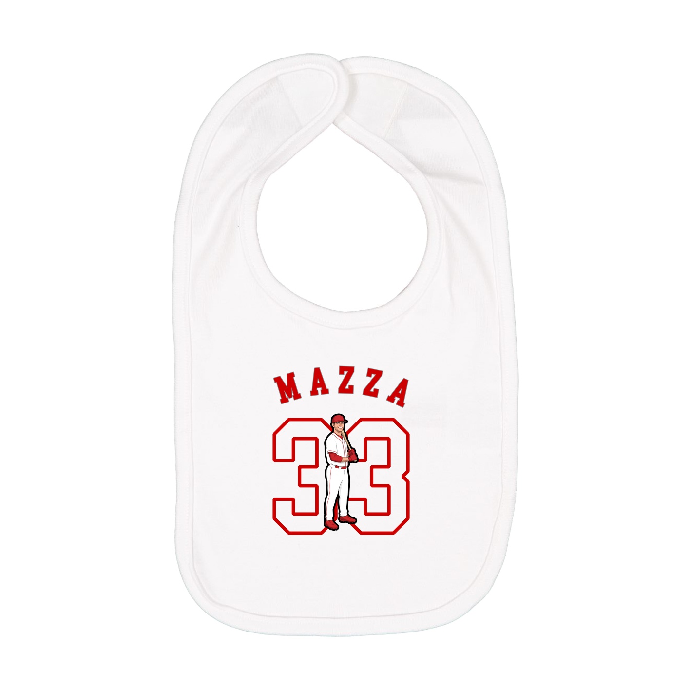 Infant Bib — Shirsey Arch in White