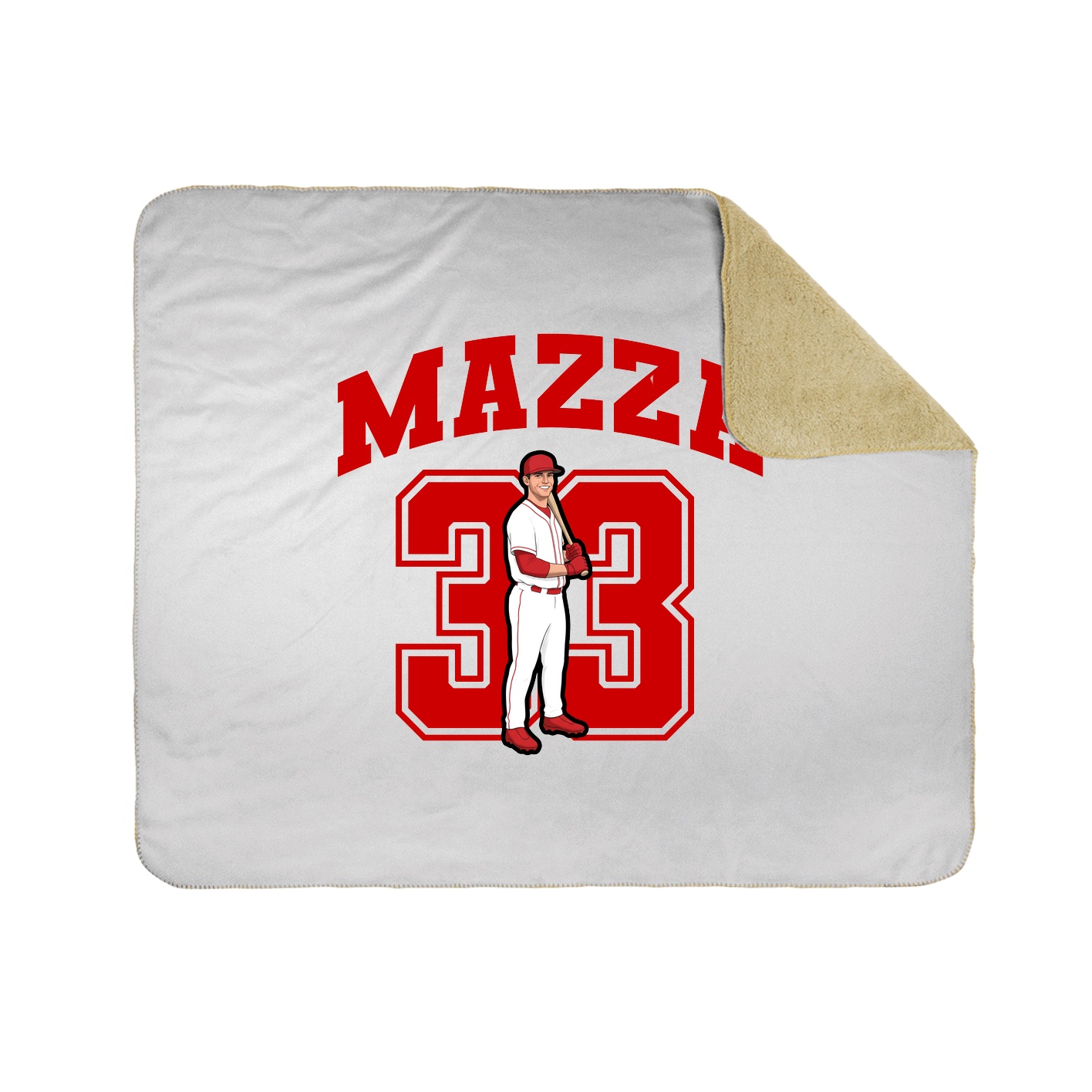 Throw Blanket — Number in White