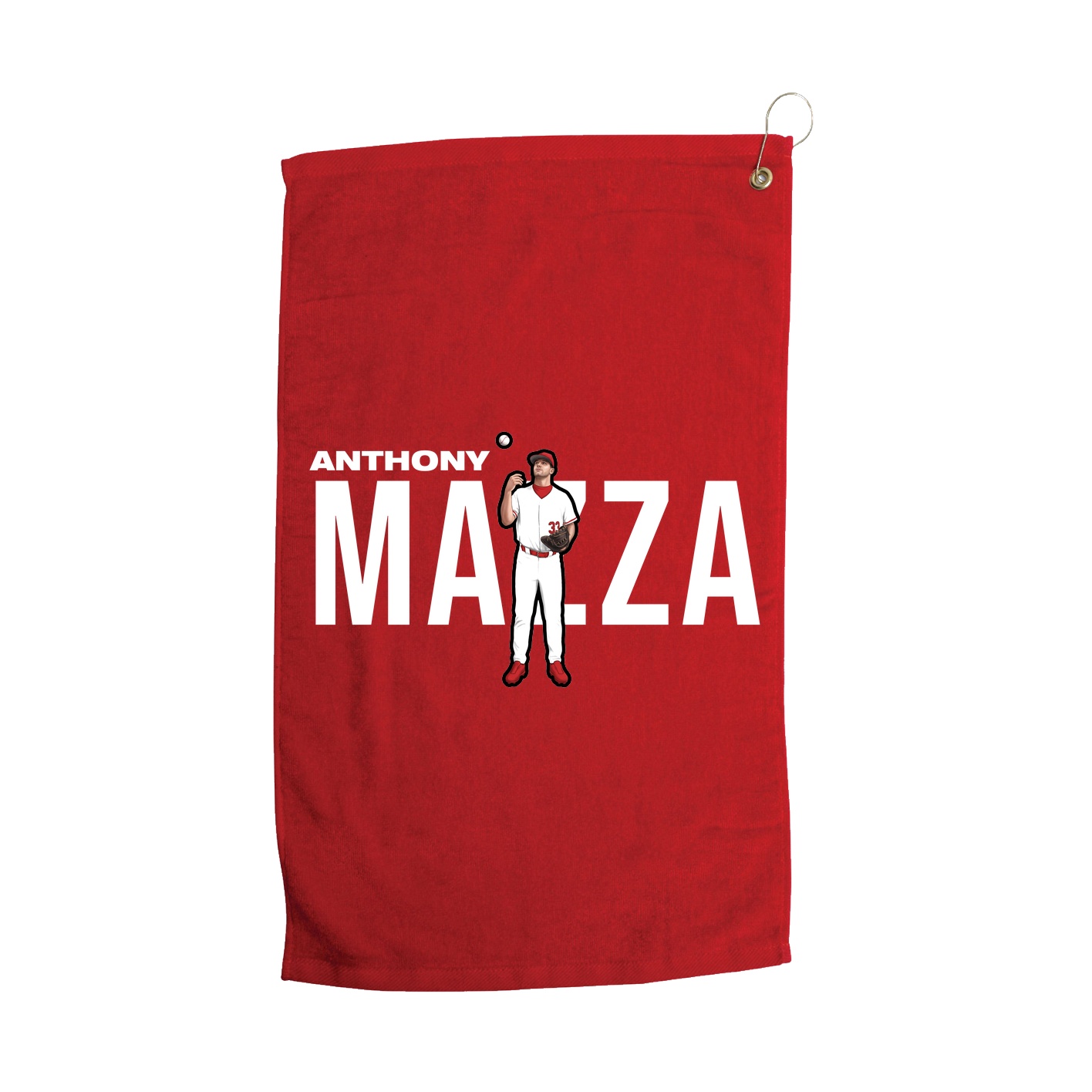 Golf Towel — Player Name in Red