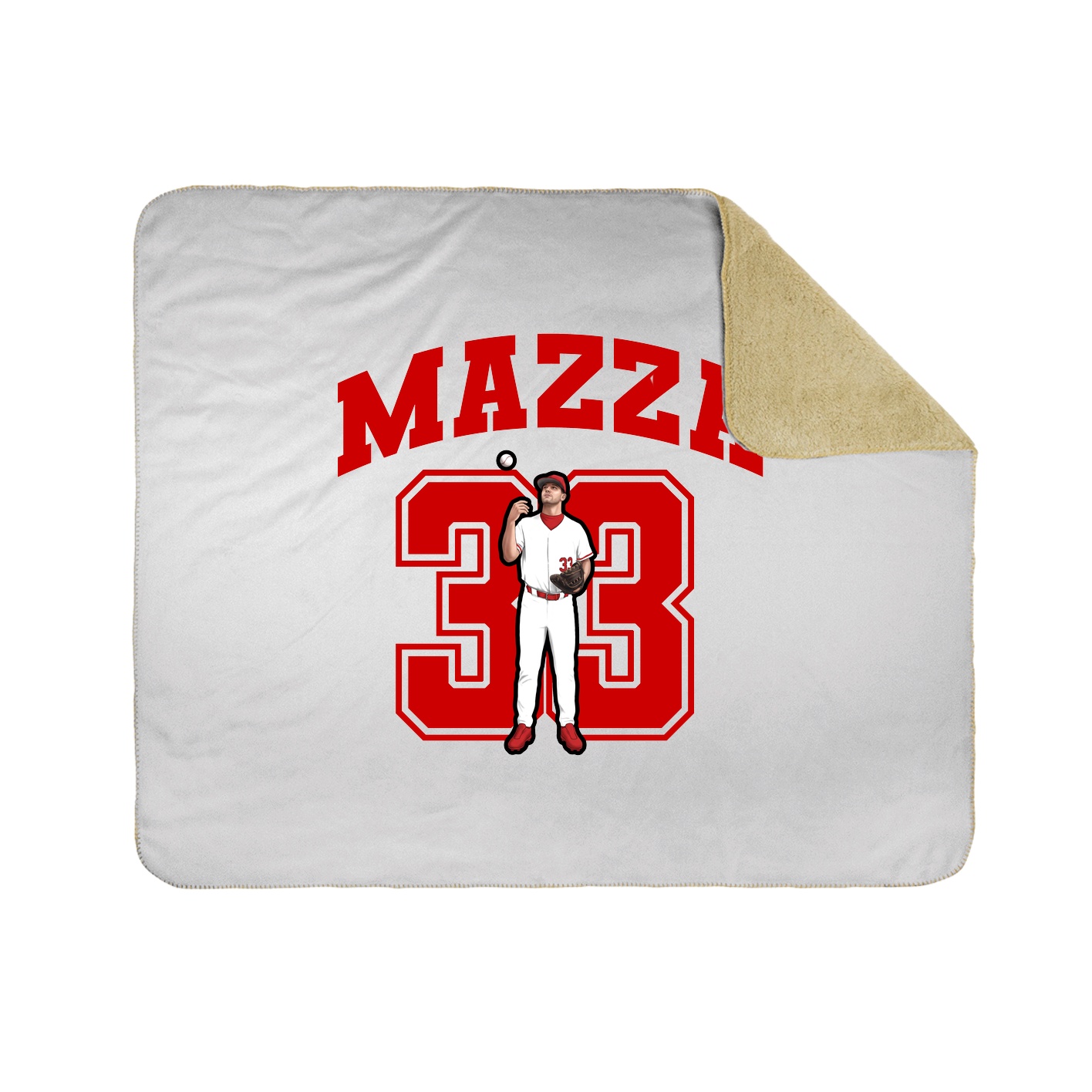 Throw Blanket — Number in White