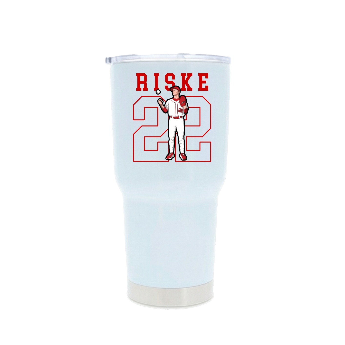 30oz Stainless Steel Tumbler — Shirsey in White