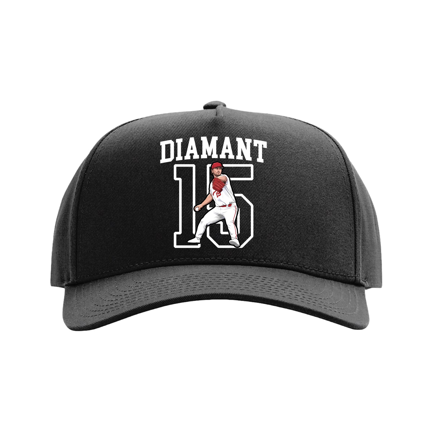 Full Fabric Five-Panel Champ Cap — Shirsey in Black