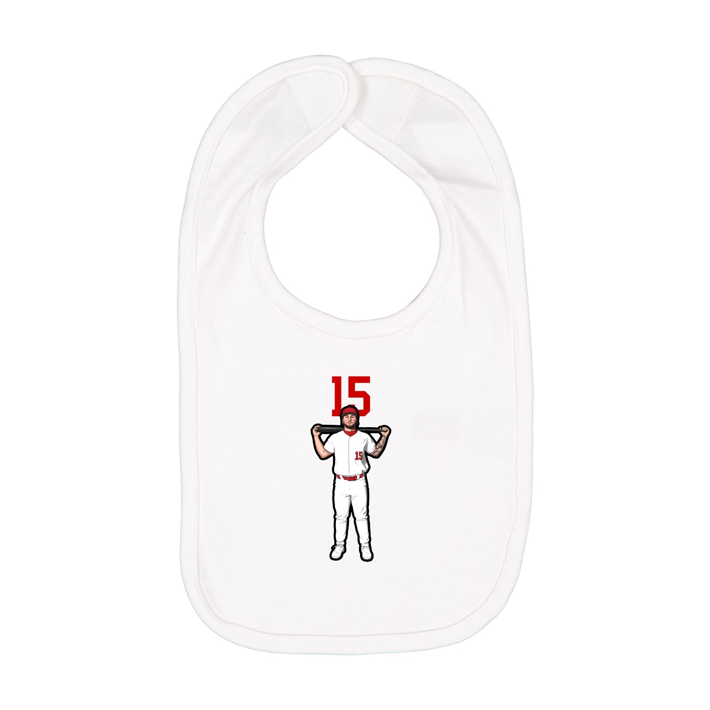 Infant Bib — Number Top in White