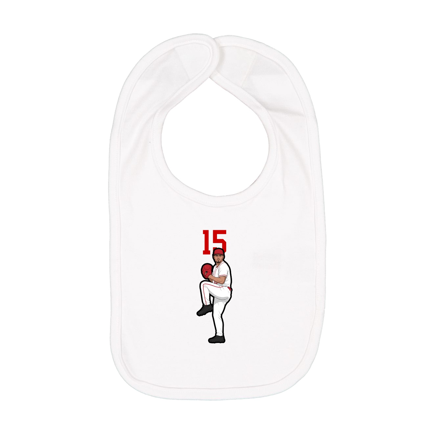 Infant Bib — Number Top in White